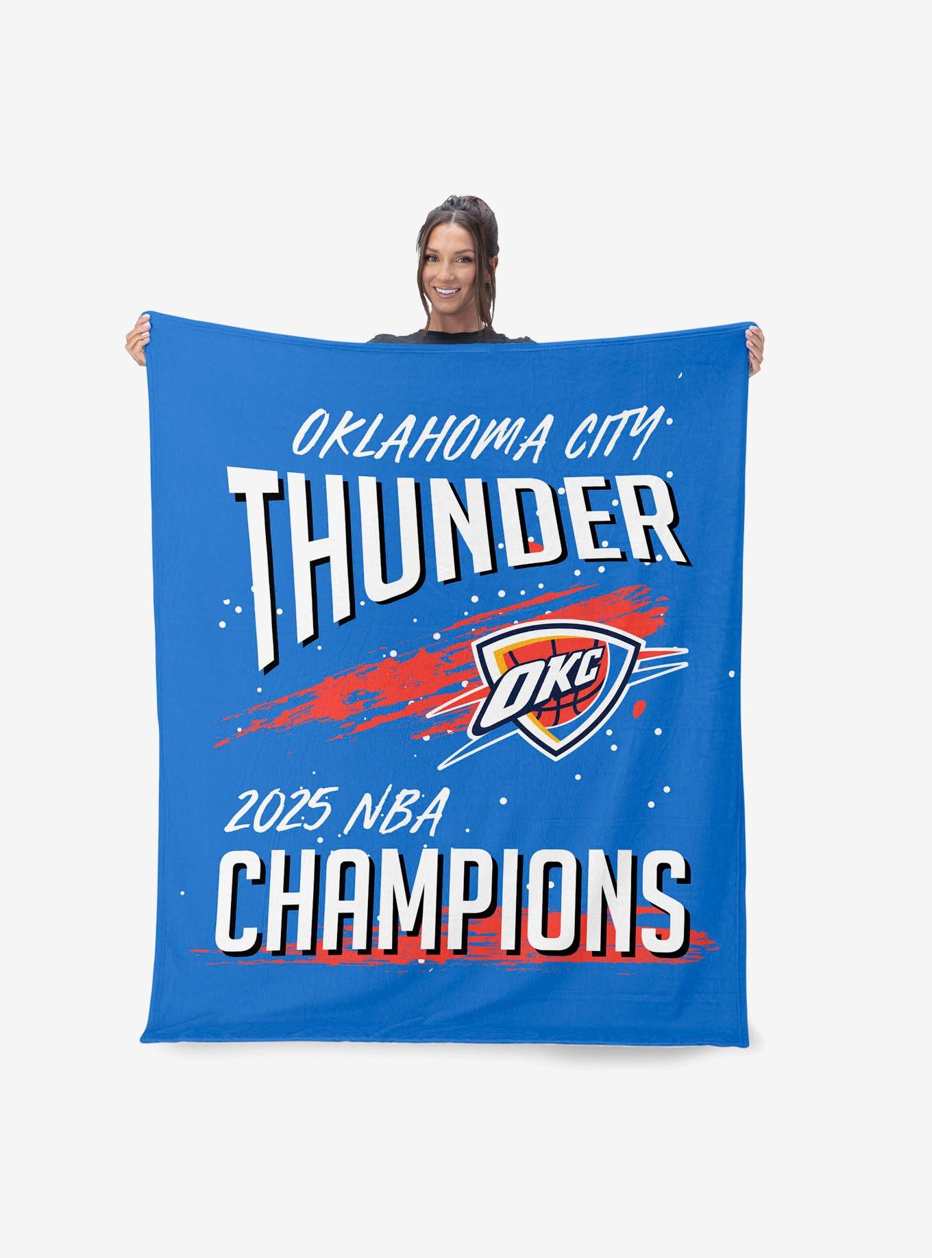NBA Oklahoma City Thunder Net Gain Silk Touch Throw Blanket, , alternate