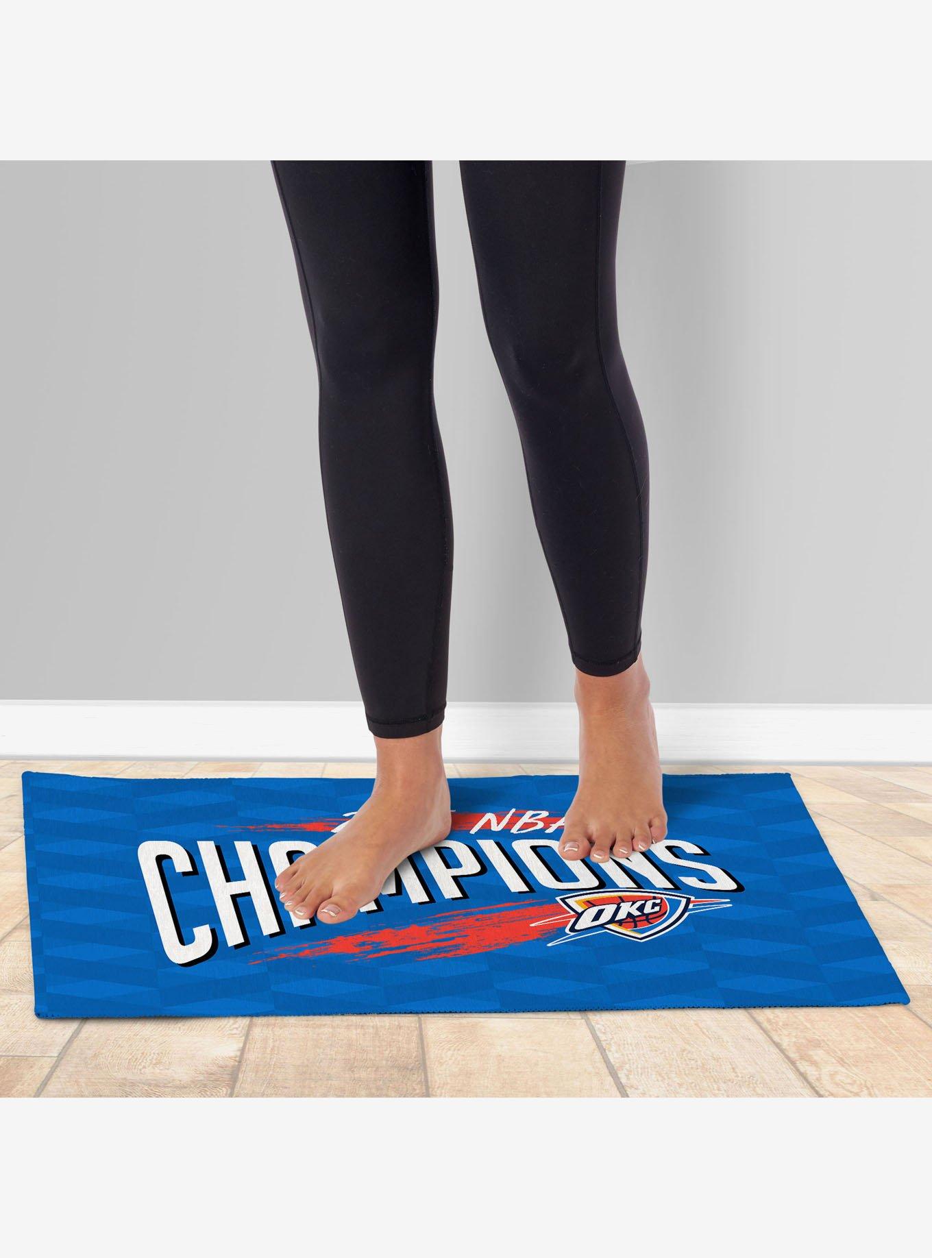 NBA Oklahoma City Thunder Worthy Washable Rug, , alternate