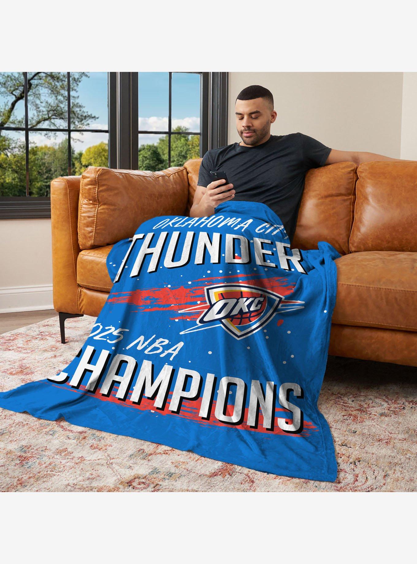 NBA Oklahoma City Thunder Net Gain Silk Touch Throw Blanket, , alternate