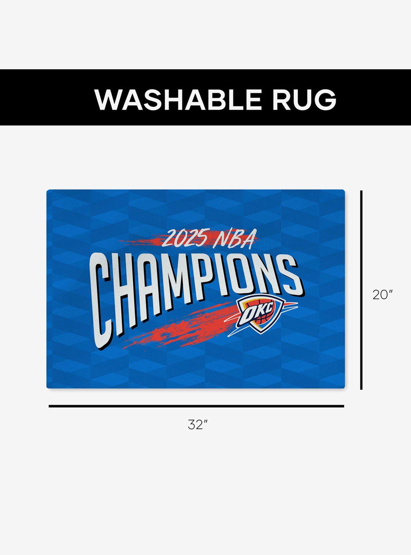 NBA Oklahoma City Thunder Worthy Washable Rug, , alternate