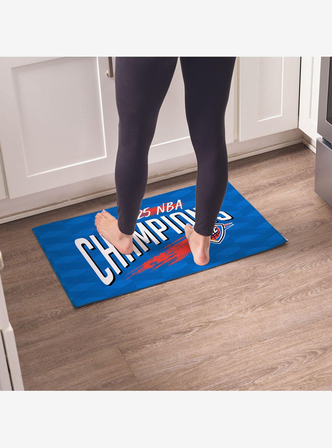 NBA Oklahoma City Thunder Worthy Washable Rug, , alternate
