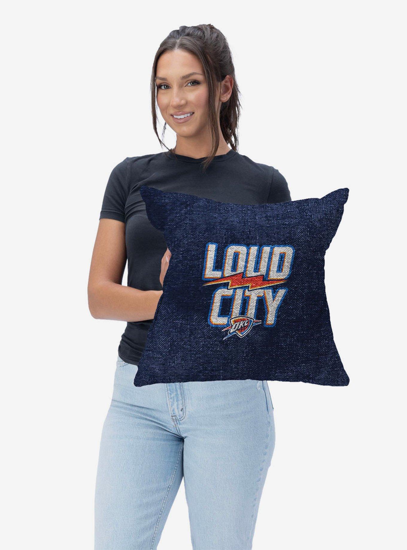 NBA Oklahoma City Thunder Hoopla Double Sided Tapestry Pillow, , hi-res