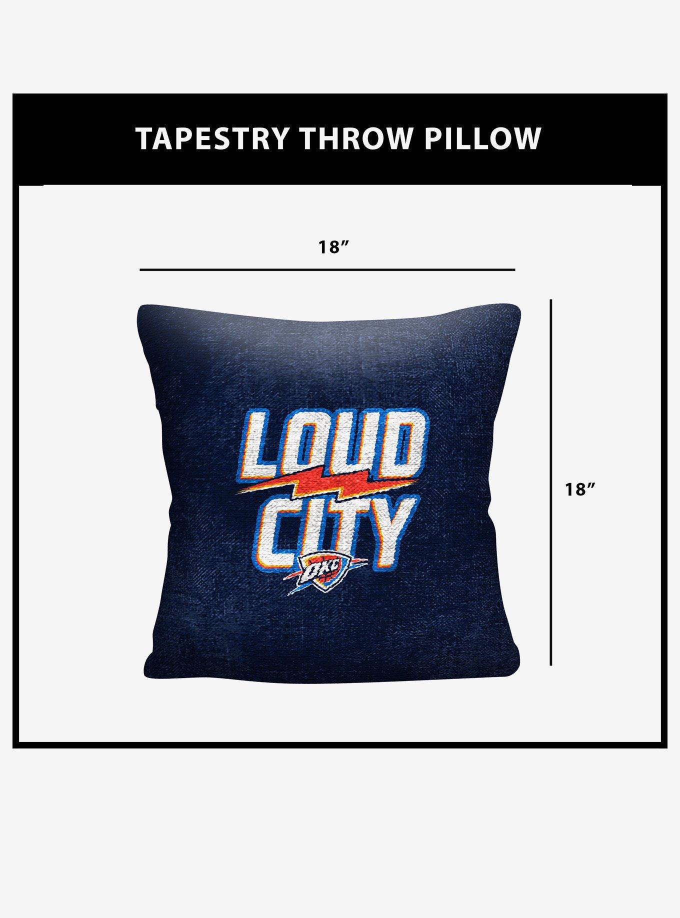 NBA Oklahoma City Thunder Hoopla Double Sided Tapestry Pillow, , alternate