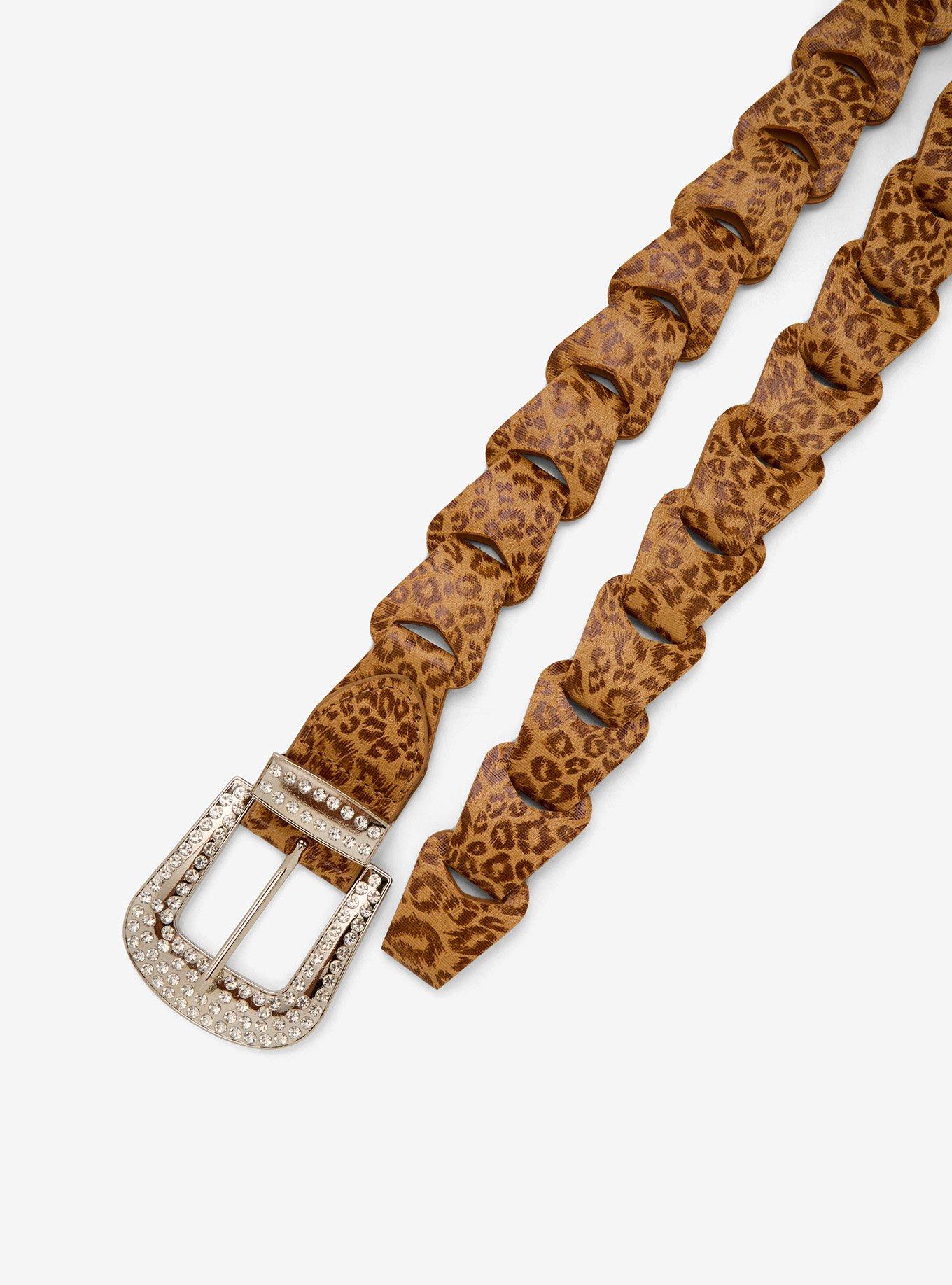 Leopard Weave Western Belt, , hi-res