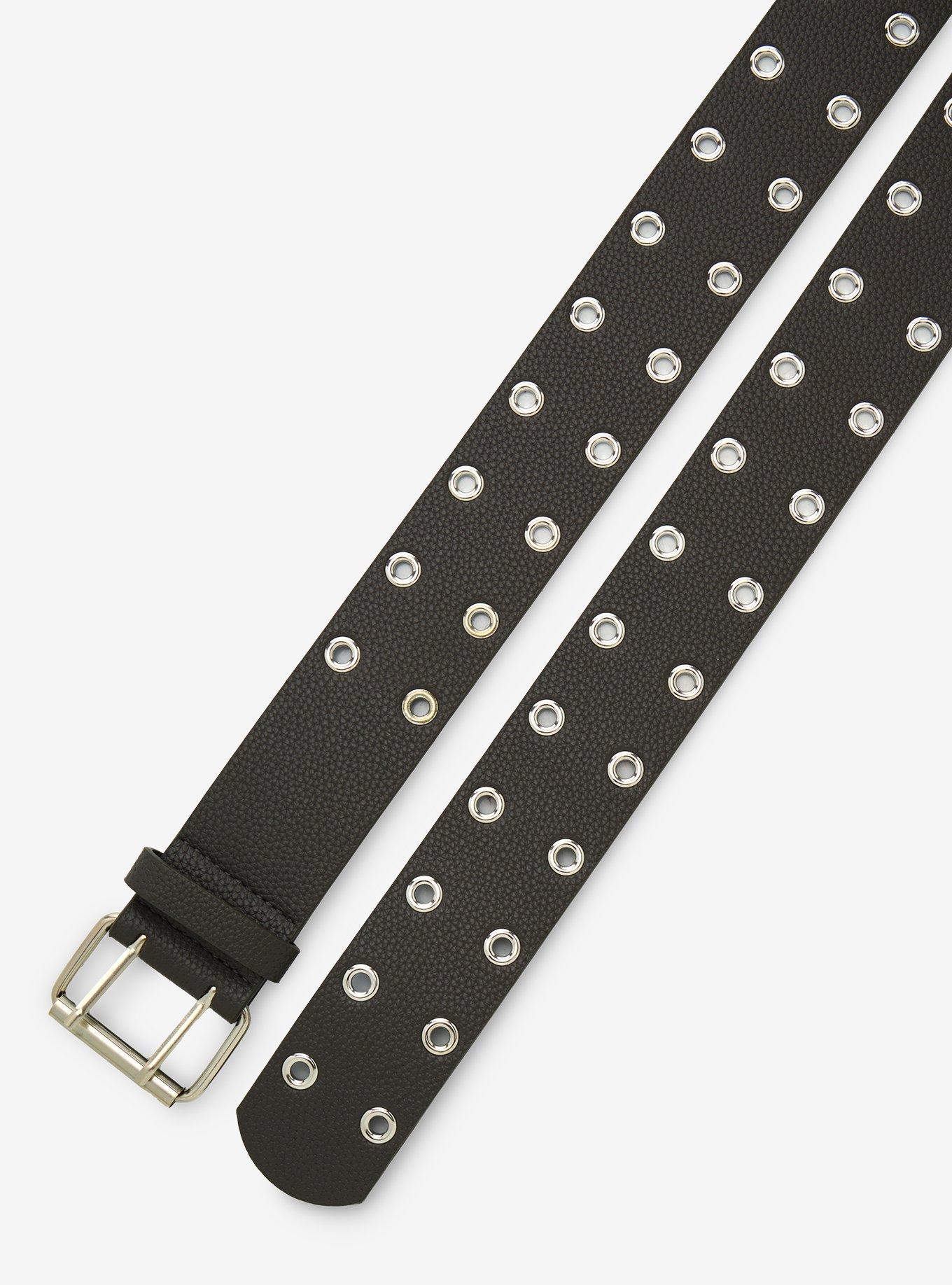 Grey Grommet Belt, , hi-res