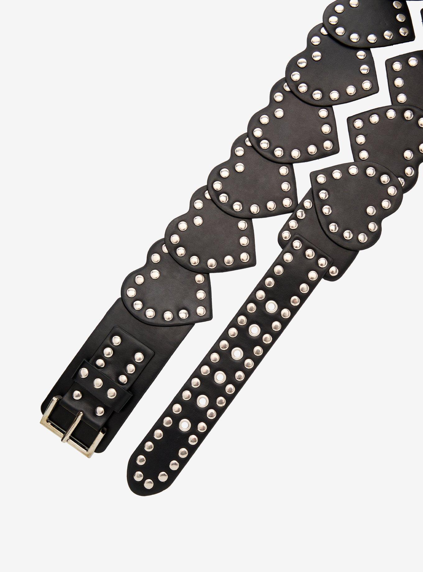 Black Heart Stud Belt, , hi-res
