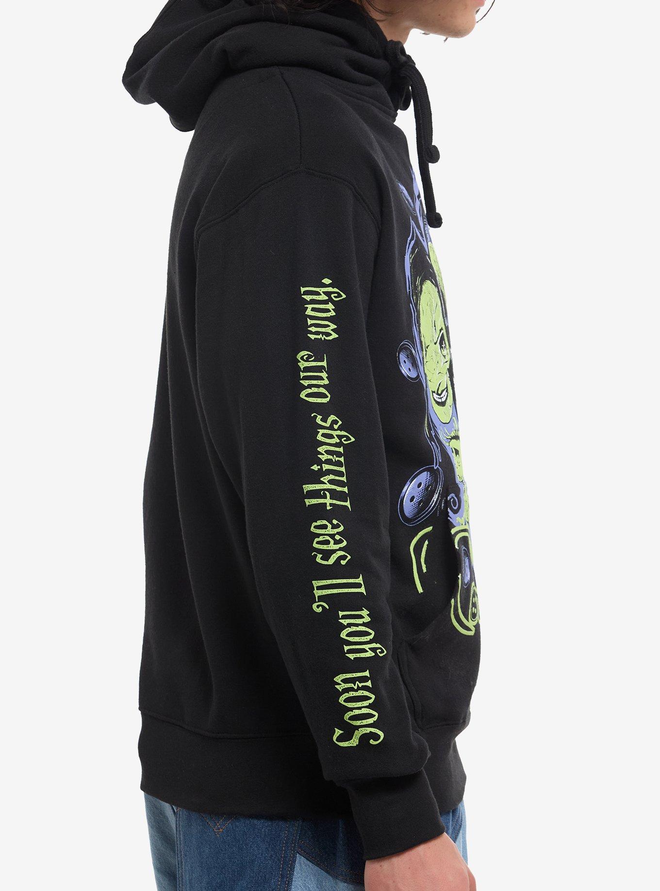 Coraline Group Tonal Print Hoodie, BLACK, alternate