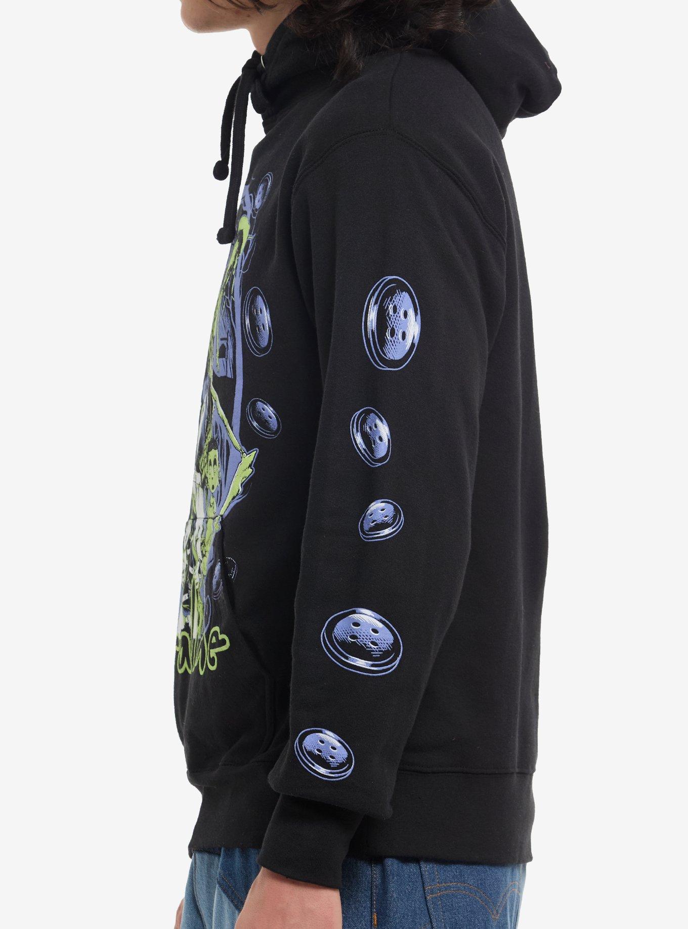 Coraline Group Tonal Print Hoodie, BLACK, alternate