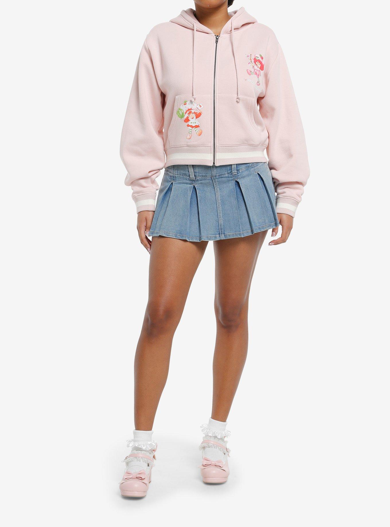 Strawberry Shortcake Berry Besties Girls Crop Hoodie, MULTI, alternate