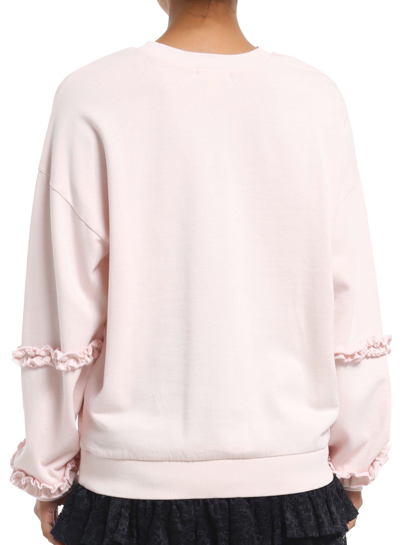 Melanie Martinez K-12 Ruffle Crewneck Sweater, PINK, alternate