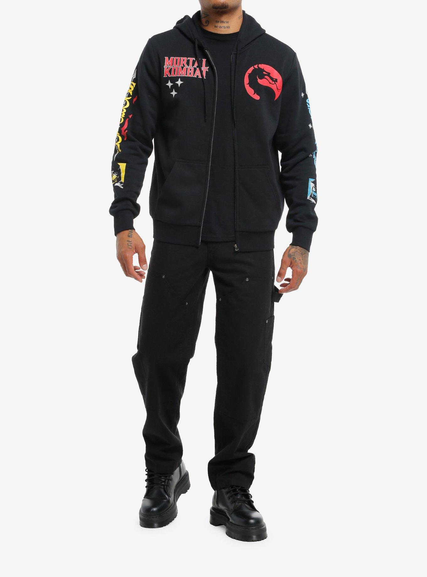 Mortal Kombat Scorpion & Sub-Zero Hoodie, BLACK, alternate