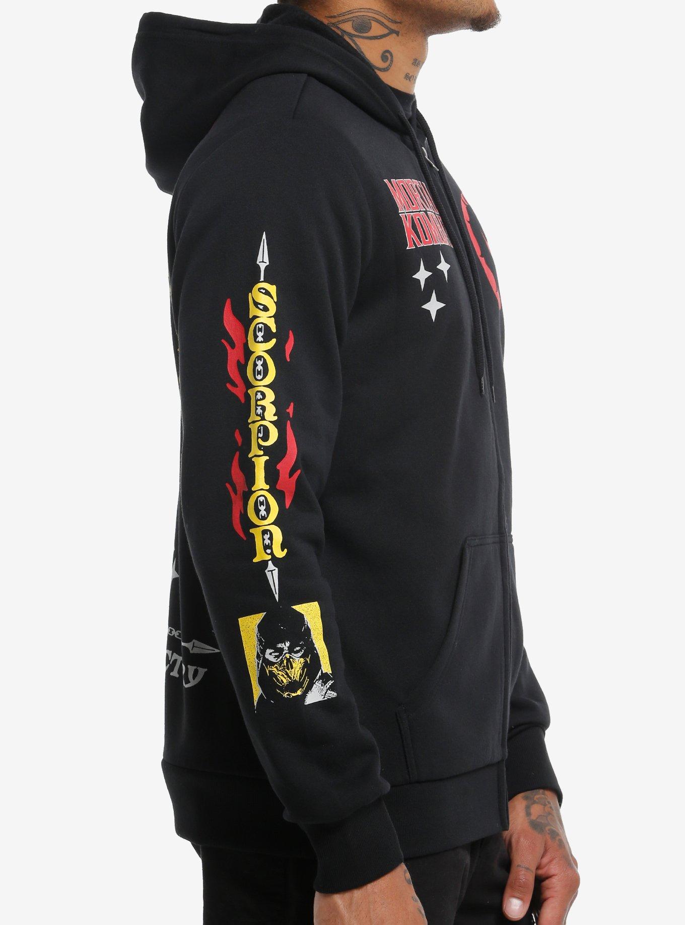 Mortal Kombat Scorpion & Sub-Zero Hoodie, BLACK, alternate