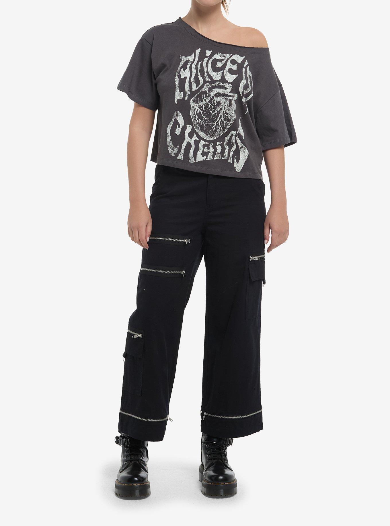 Alice In Chains Heart Off-Shoulder Girls T-Shirt, , hi-res