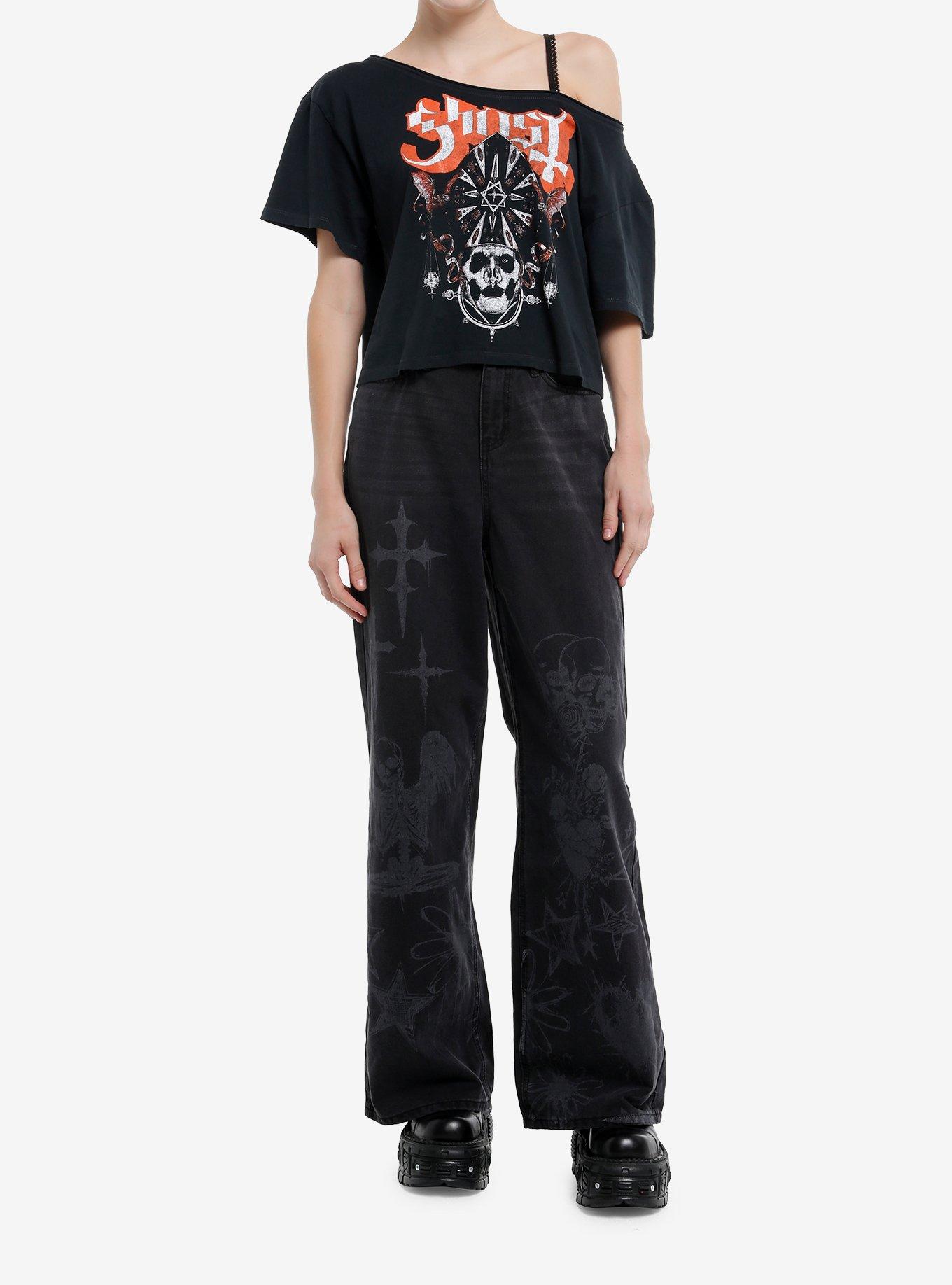 Ghost Papa Emeritus Bats Girls Off-Shoulder T-Shirt, , hi-res