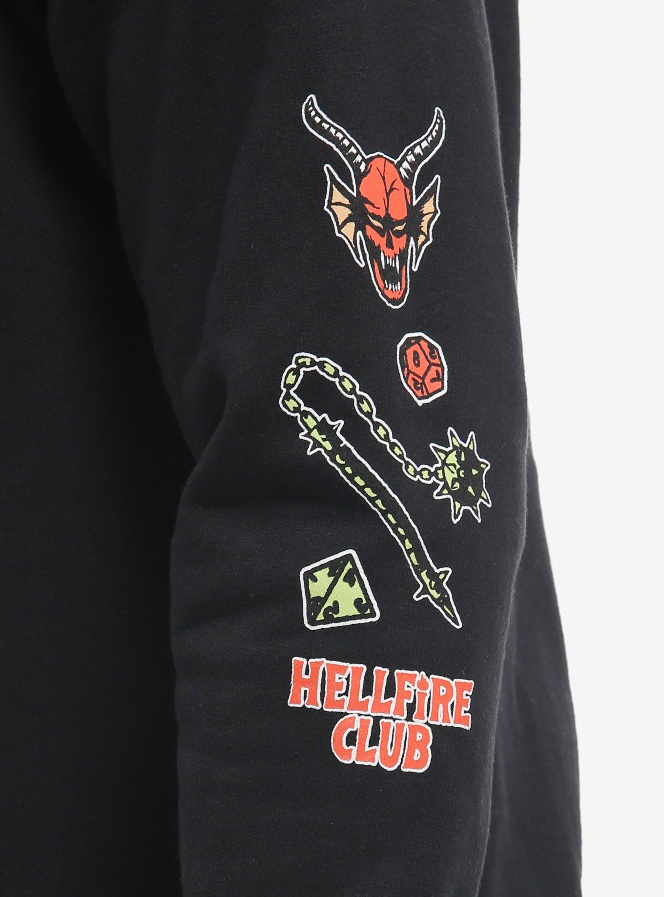 Stranger Things Hellfire Club Art Hoodie, BLACK, alternate