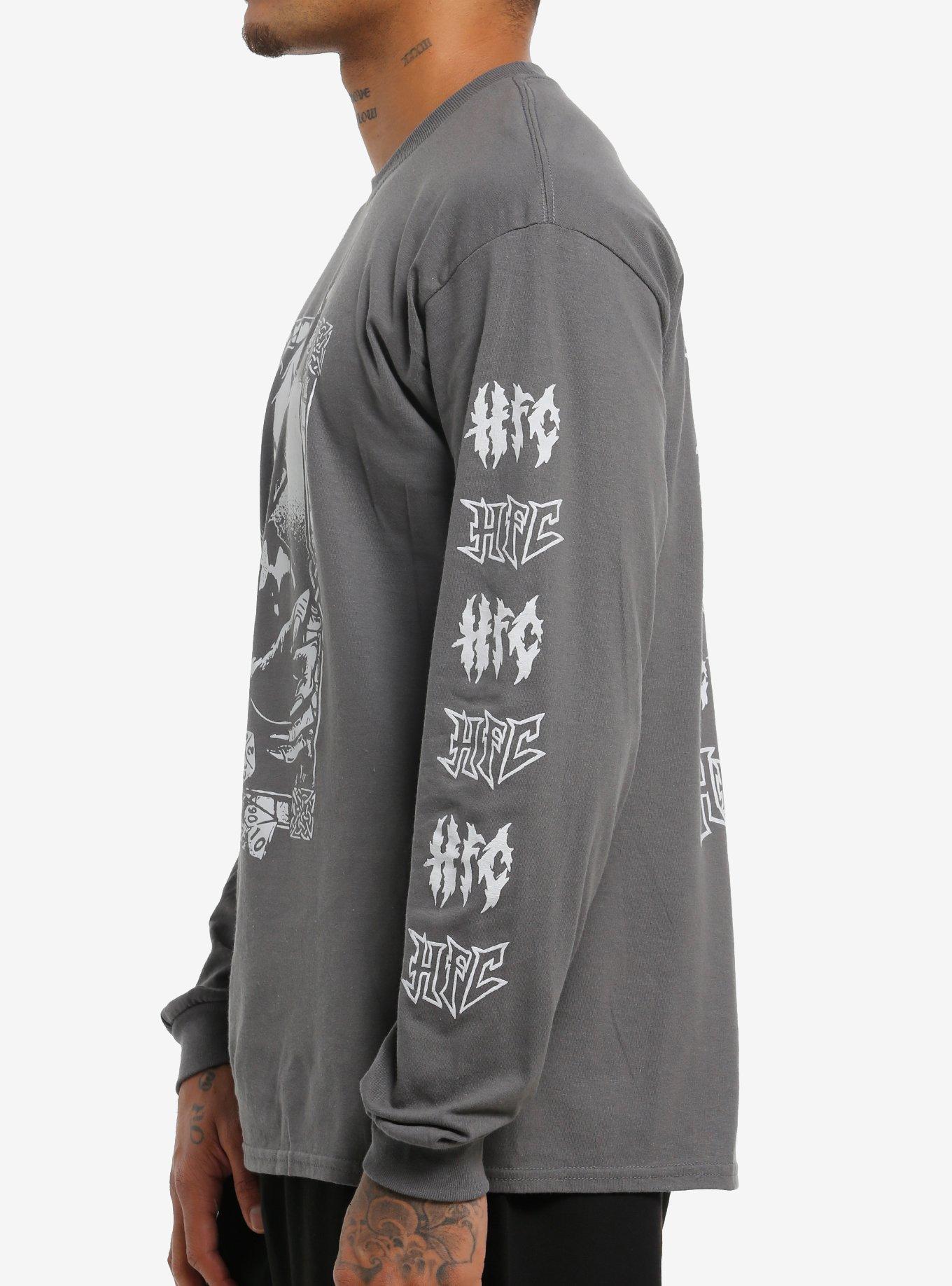 Stranger Things Hellfire Club Demon & Dice Long-Sleeve T-Shirt, GREY, alternate