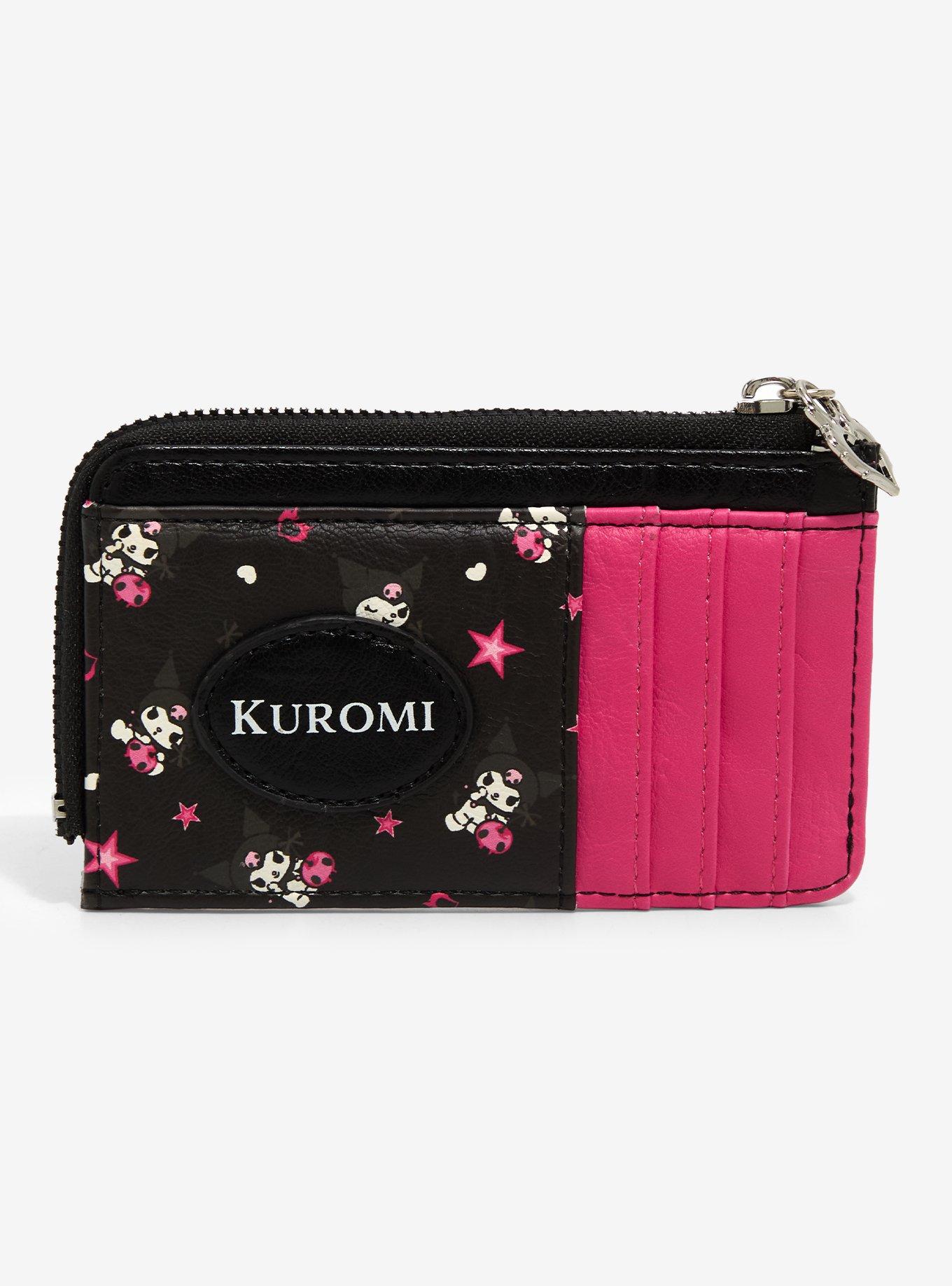 Kuromi Pink Flame Heart Mini Wallet, , alternate