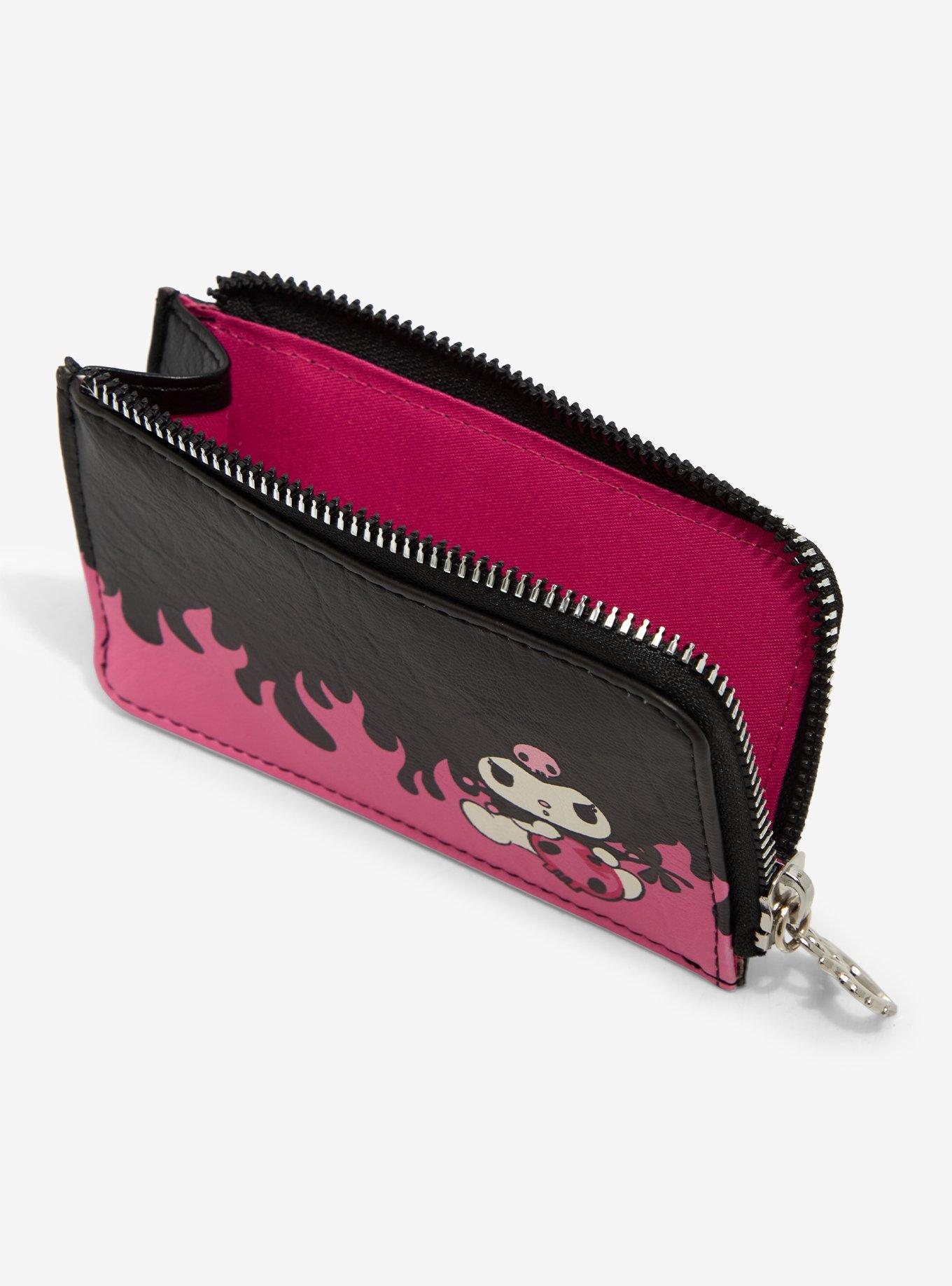 Kuromi Pink Flame Heart Mini Wallet, , alternate