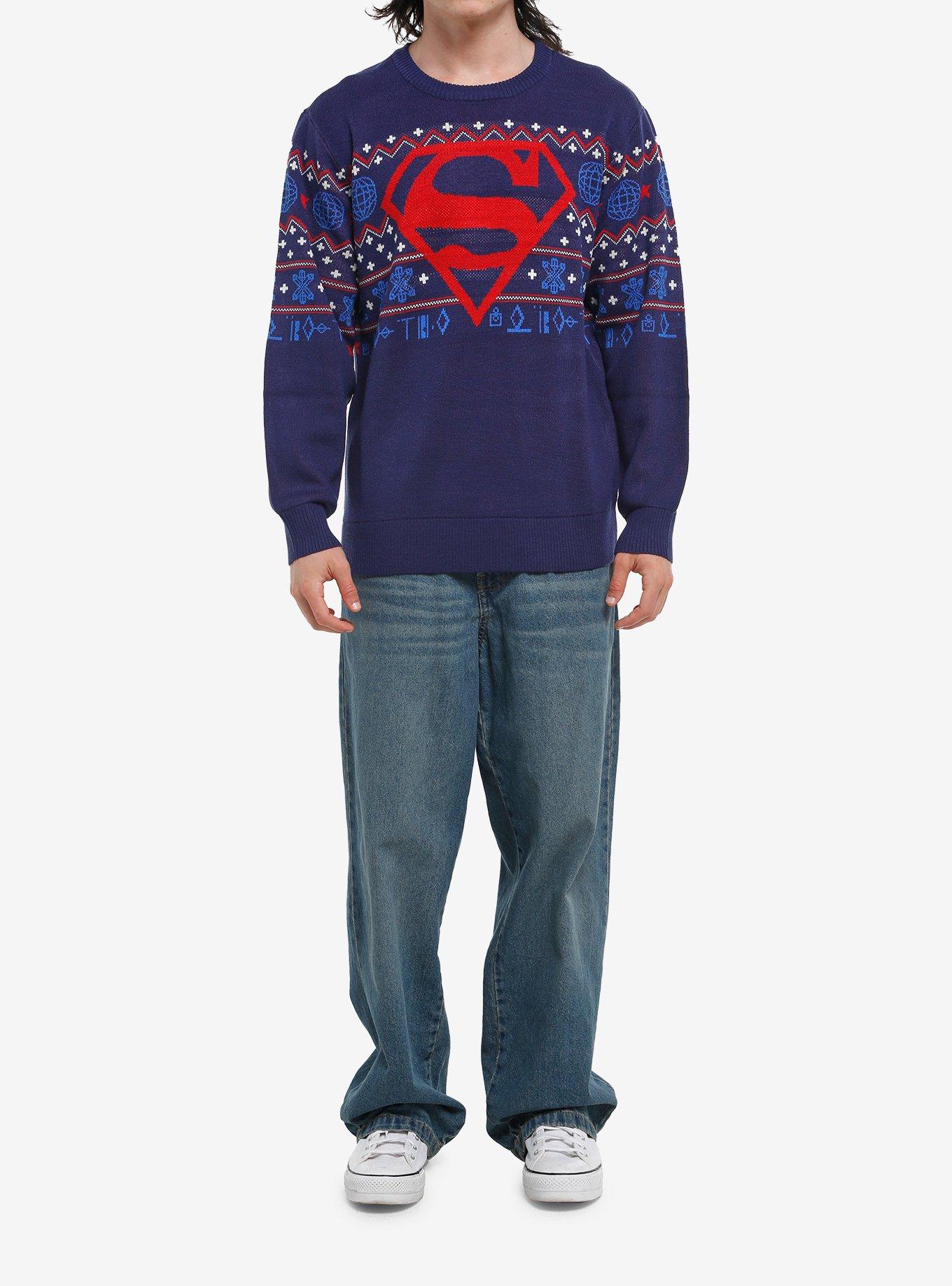 DC Comics Superman Holiday Intarsia Sweater, , hi-res