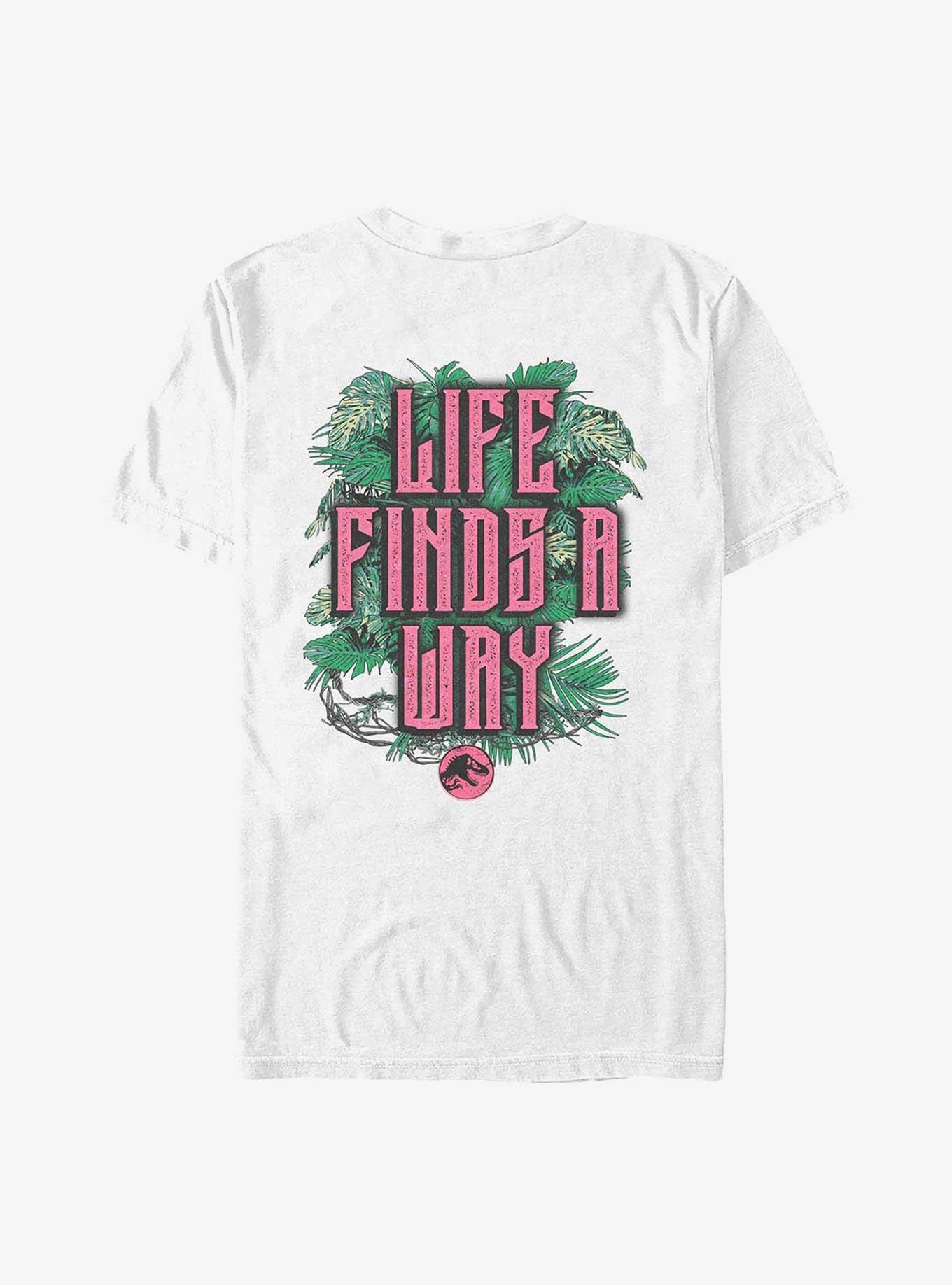 Jurassic Park Life Finds A Way Iconic Dinosaurs T-shirt Hot Topic Web Exclusive, WHITE, alternate