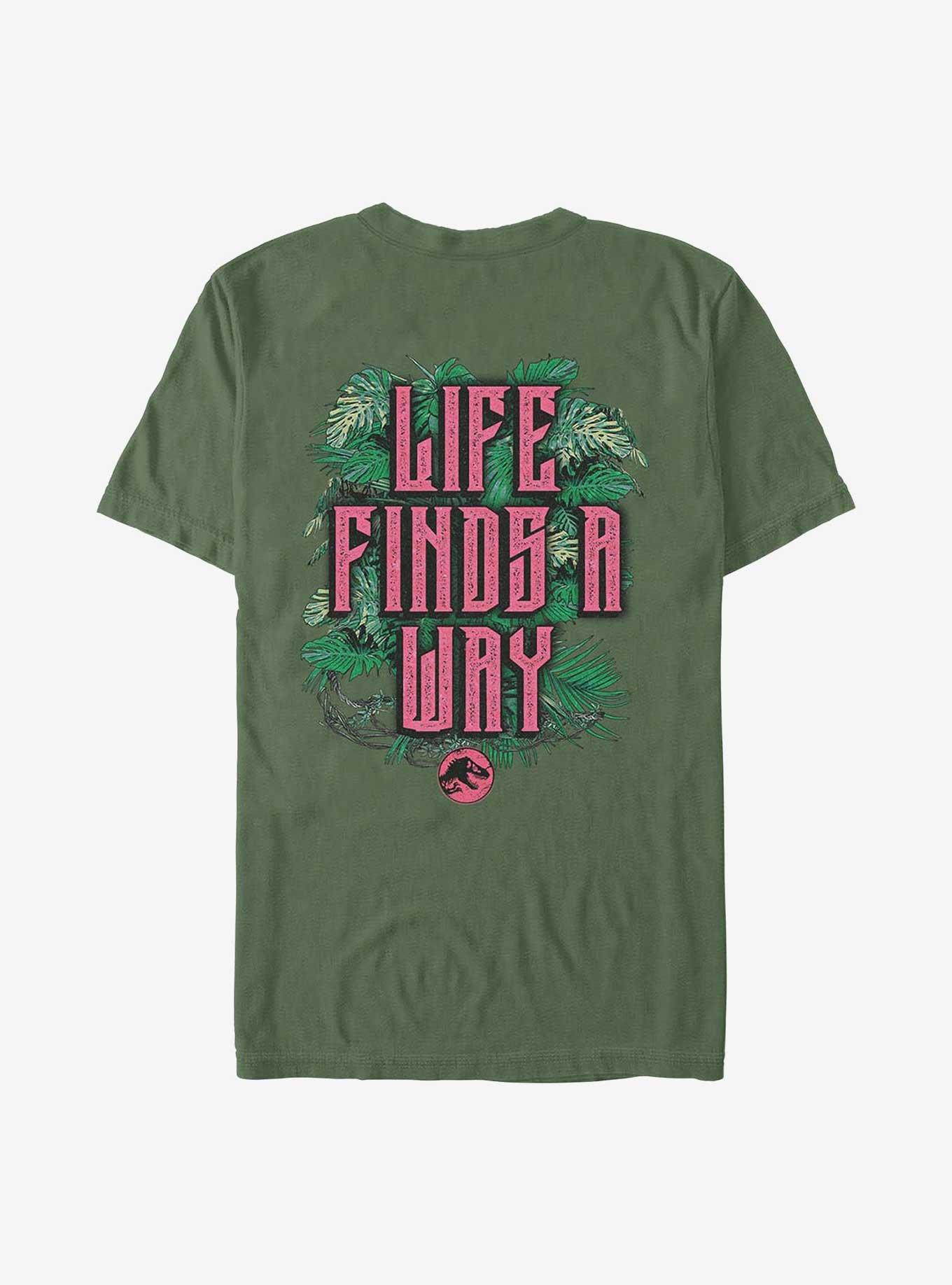 Jurassic Park Life Finds A Way Iconic Dinosaurs Garment Dye T-shirt Hot Topic Exclusive, , hi-res