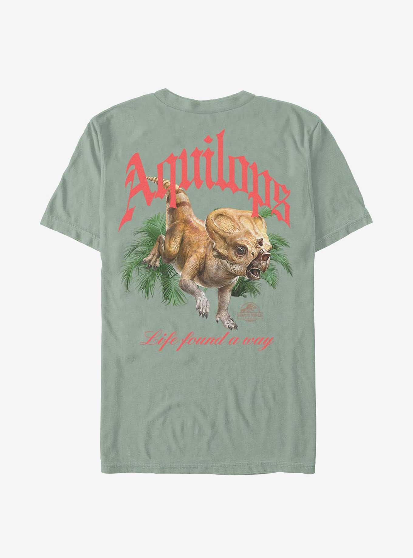 Jurassic Park Life Found A Way Aquilops Garment Dye T-shirt Hot Topic Web Exclusive, BAY, alternate