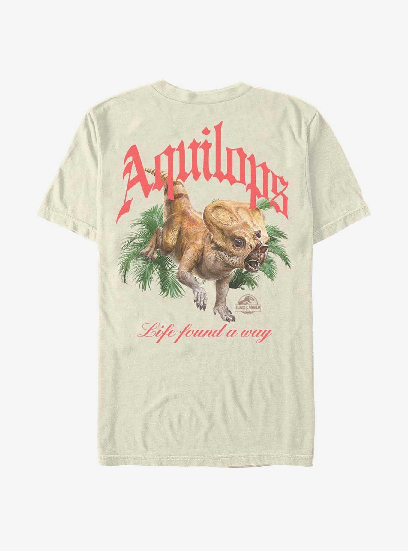 Jurassic Park Life Found A Way Aquilops Garment Dye T-shirt Hot Topic Web Exclusive, IVORY, alternate