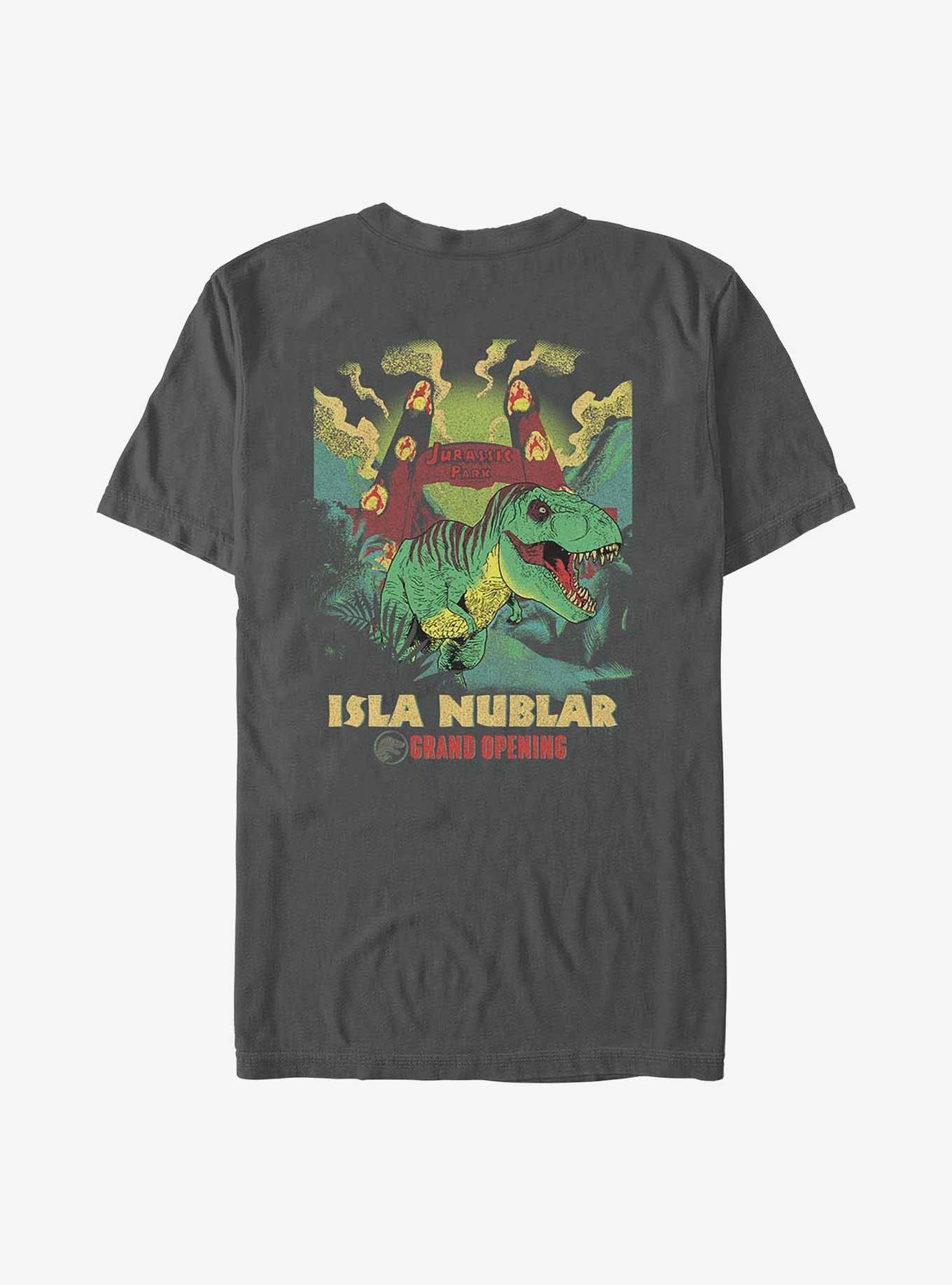 Jurassic Park Isla Nublar Grand Opening Garment Dye T-shirt Hot Topic Exclusive, GRAPHITE, alternate