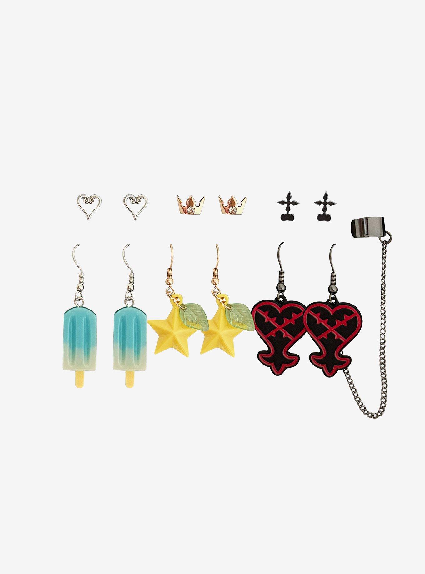 Kingdom Hearts Stud & Drop Earring Set, , hi-res