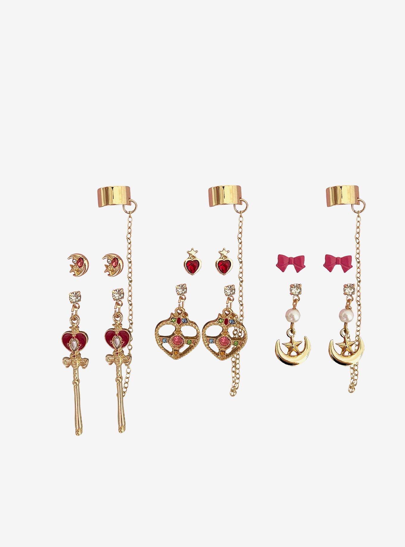 Pretty Guardian Sailor Moon Stud & Cuff Earring Set, , hi-res