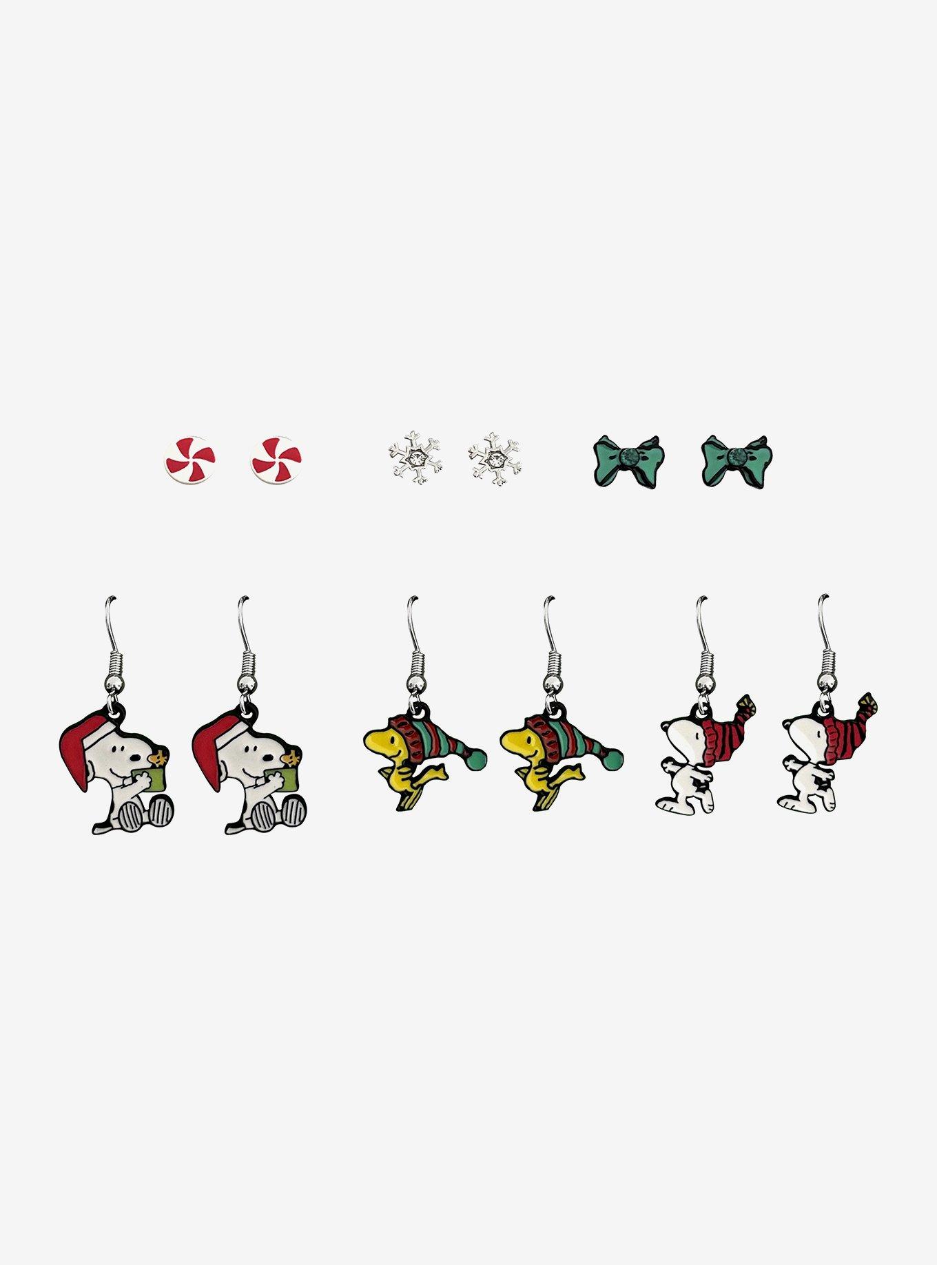 Peanuts Snoopy & Woodstock Holiday Earring Set, , hi-res