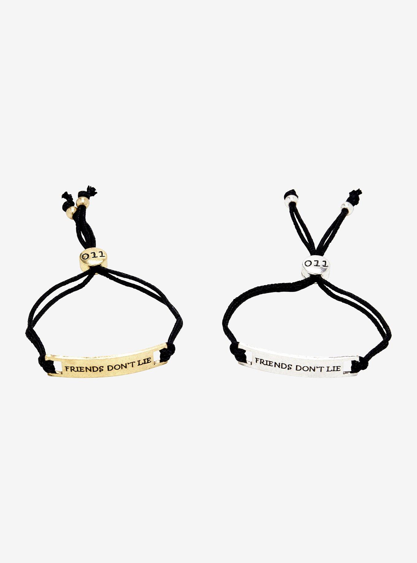 Stranger Things Friends Don't Lie Best Friend Cord Bracelet Set, , hi-res