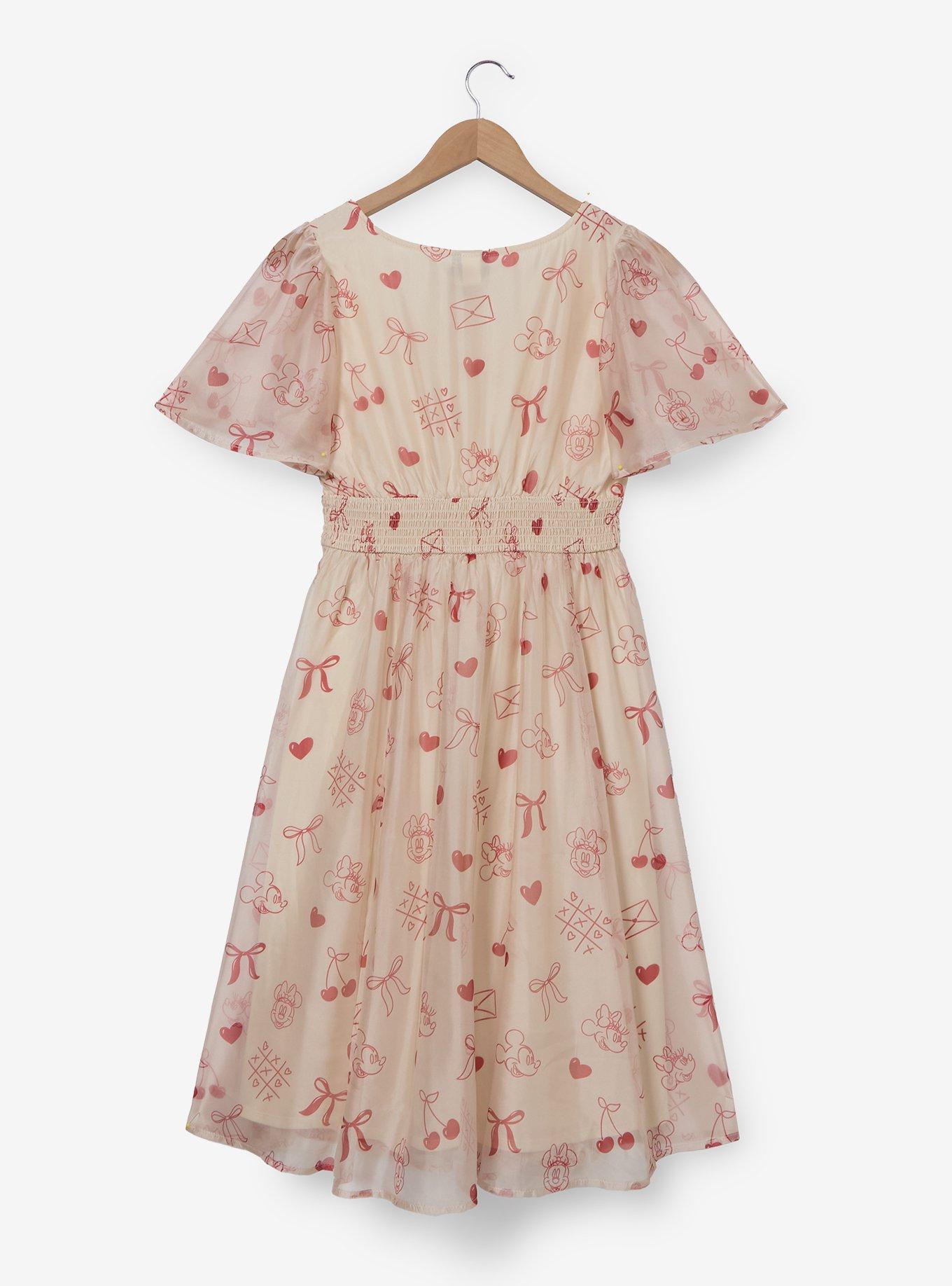 Disney Mickey & Minnie Mouse Valentine's Day Icons Smock Dress - BoxLunch Exclusive, , hi-res