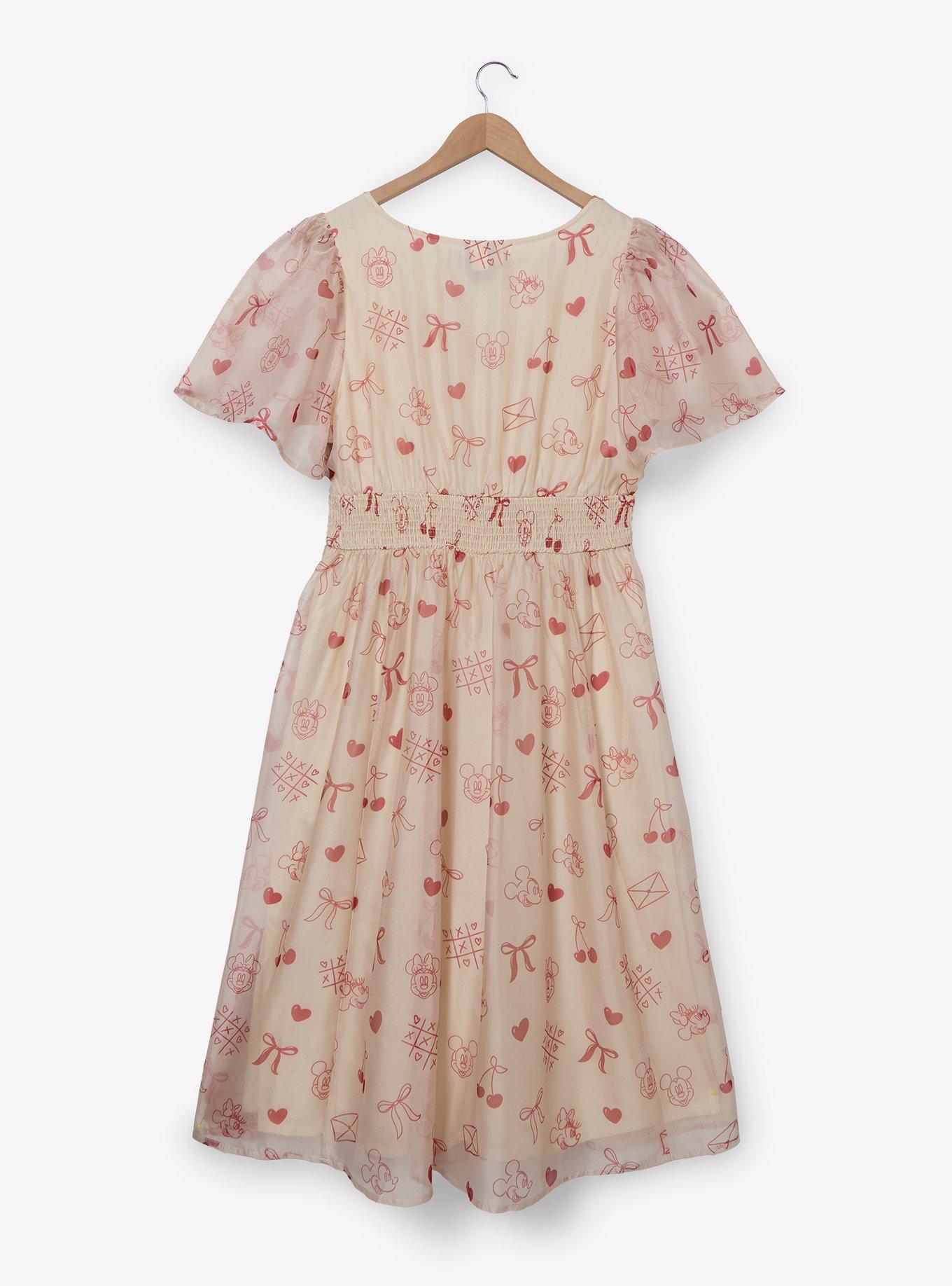 Disney Mickey & Minnie Mouse Valentine's Day Icons Plus Size Smock Dress - BoxLunch Exclusive, , hi-res