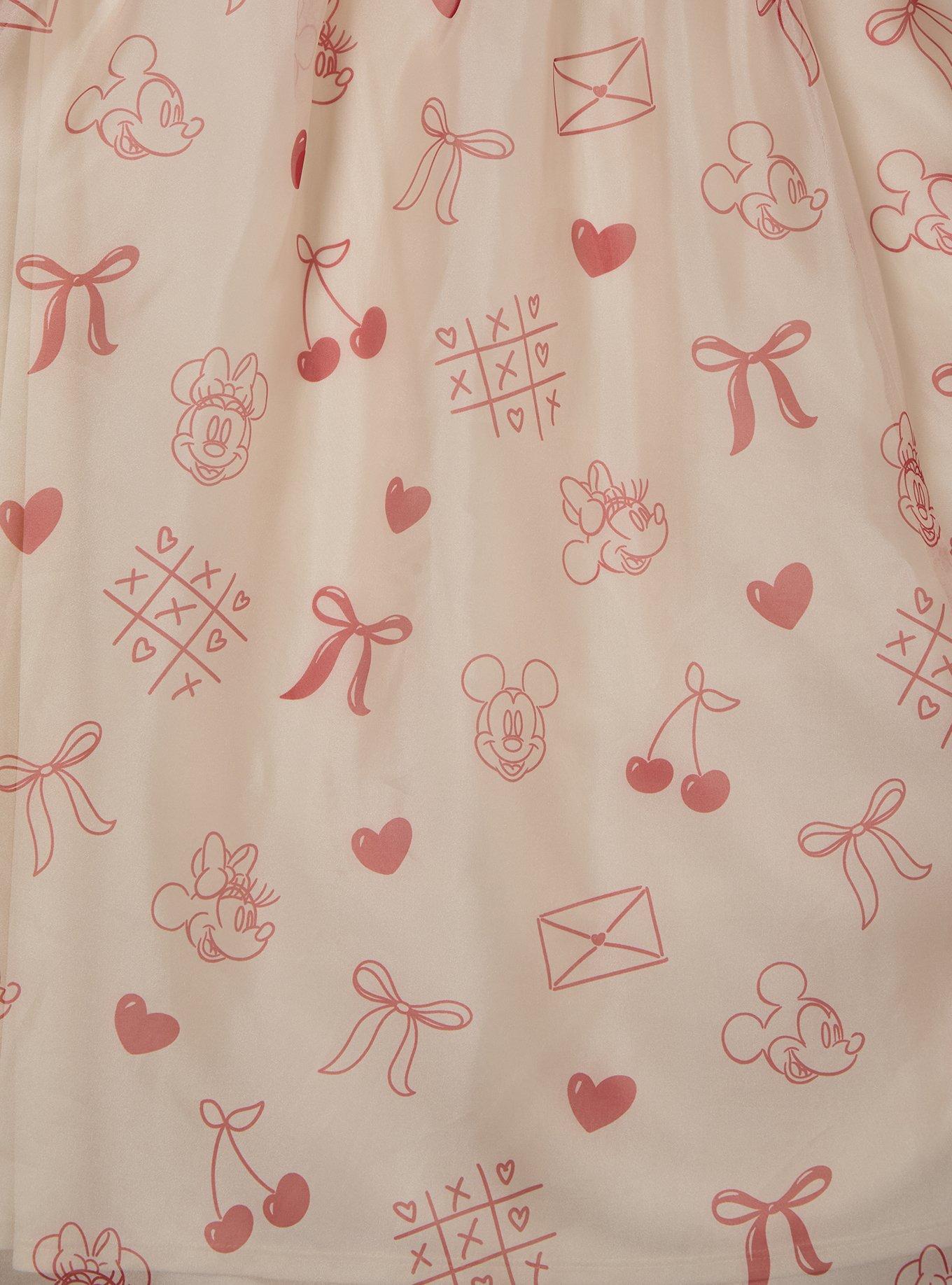 Disney Mickey & Minnie Mouse Valentine's Day Icons Plus Size Smock Dress - BoxLunch Exclusive, CREAM, alternate