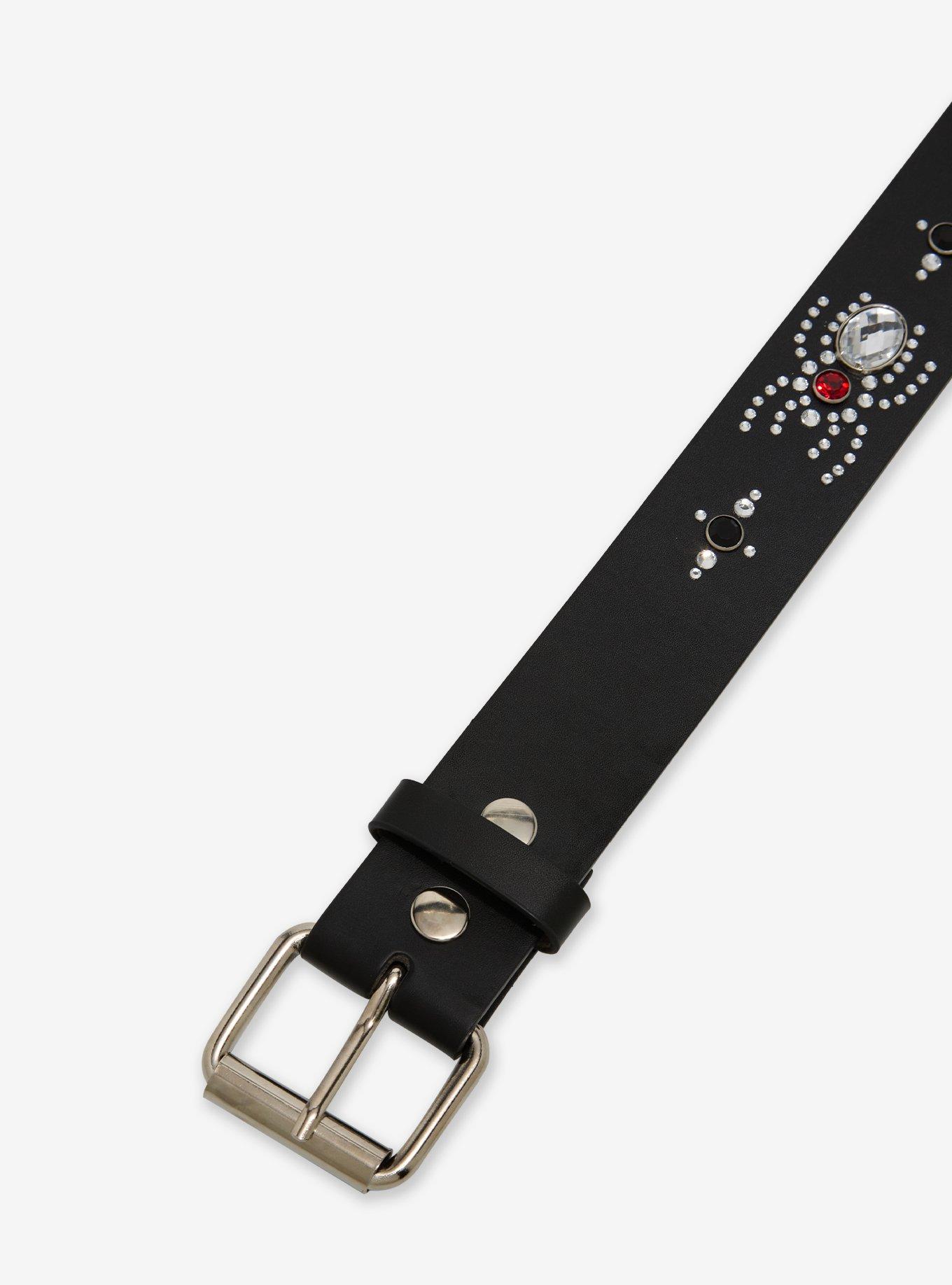 Black Rhinestone Spider Belt, , hi-res