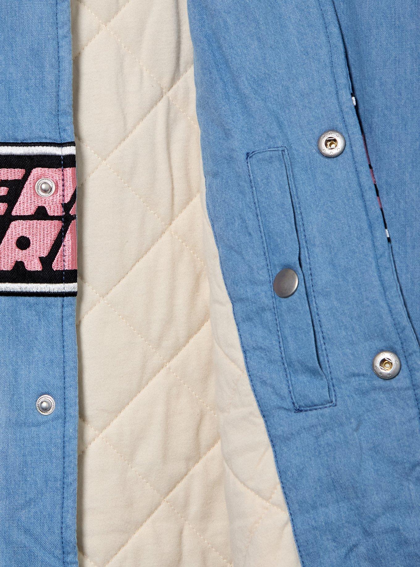 The Powerpuff Girls Denim Bomber Jacket &mdash; BoxLunch Exclusive, DENIM, alternate