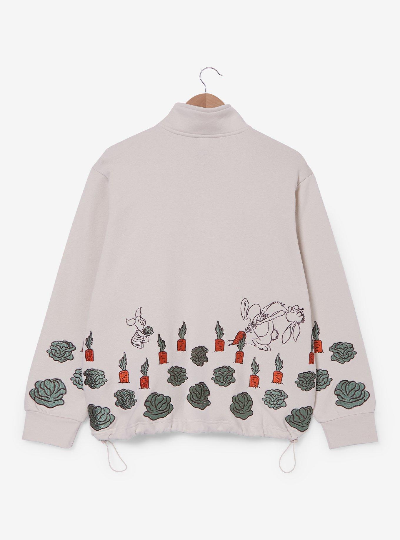 Disney Winnie the Pooh Veggie Garden Women's Quarter Zip Crewneck - BoxLunch Exclusive, , hi-res