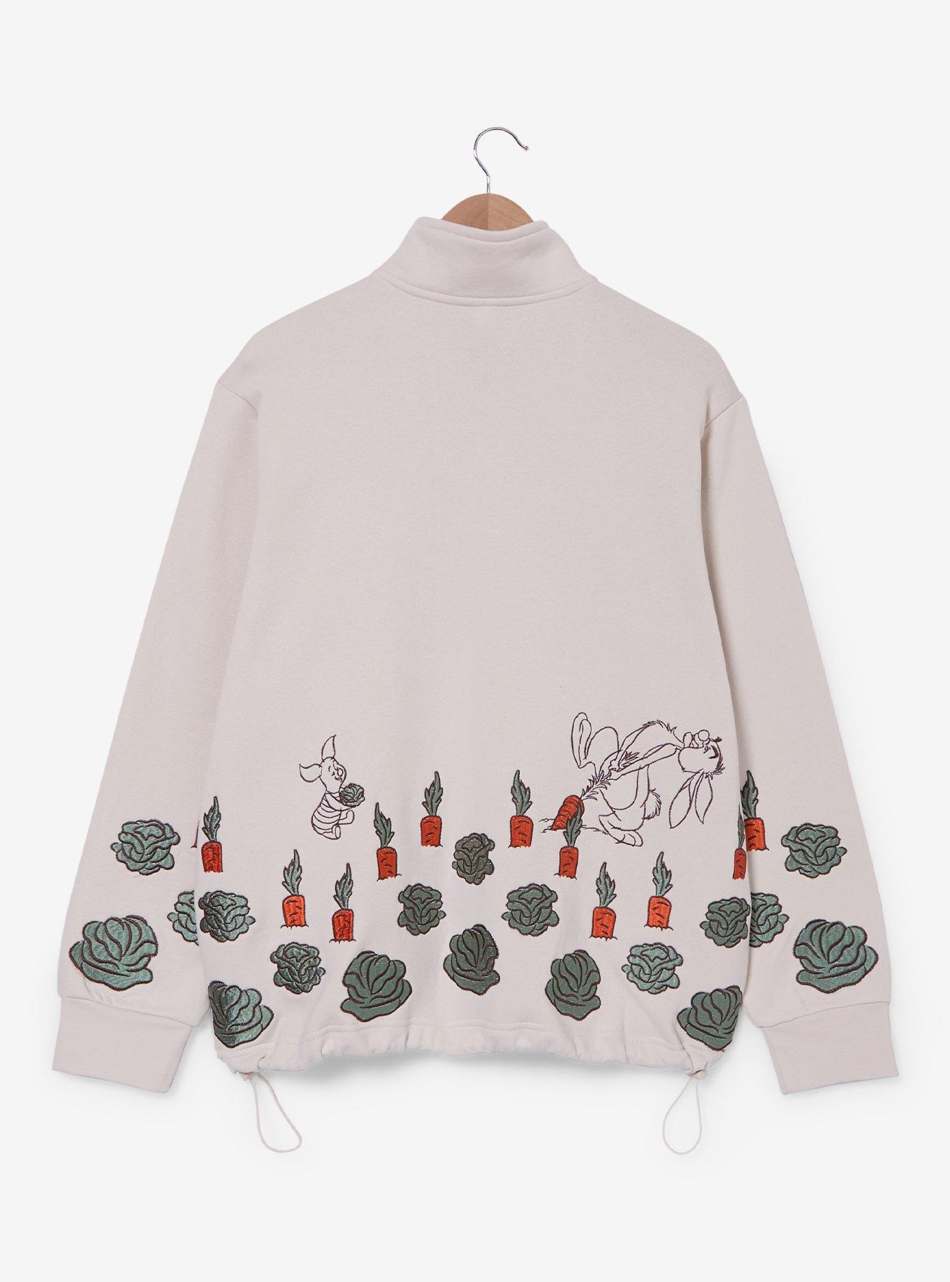 Disney Winnie the Pooh Veggie Garden Women's Plus Size Quarter Zip Crewneck - BoxLunch Exclusive, , hi-res