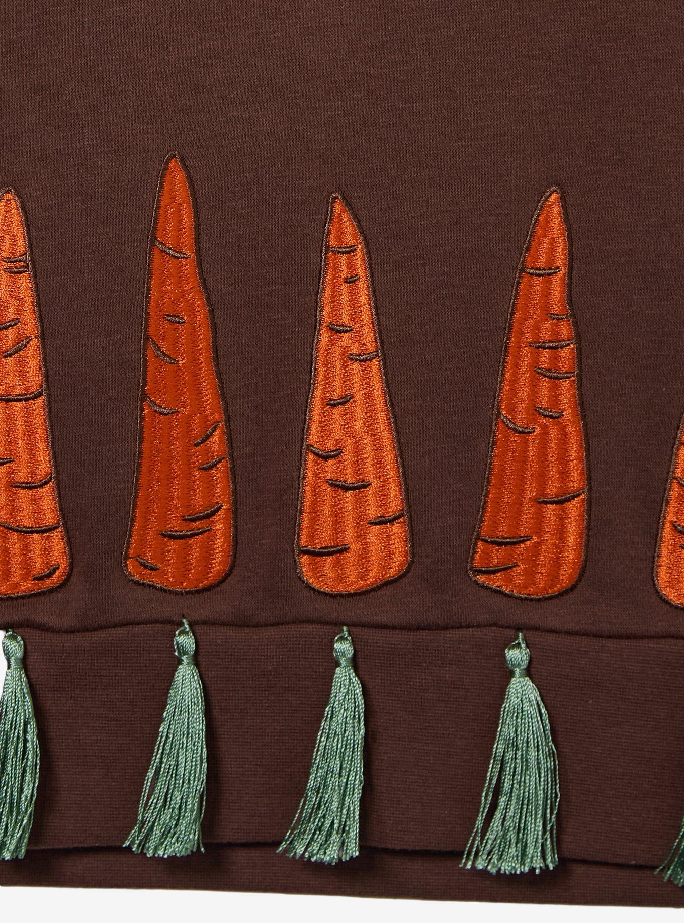 Disney Winnie the Pooh Embroidered Carrots Crewneck - BoxLunch Exclusive, BROWN, alternate