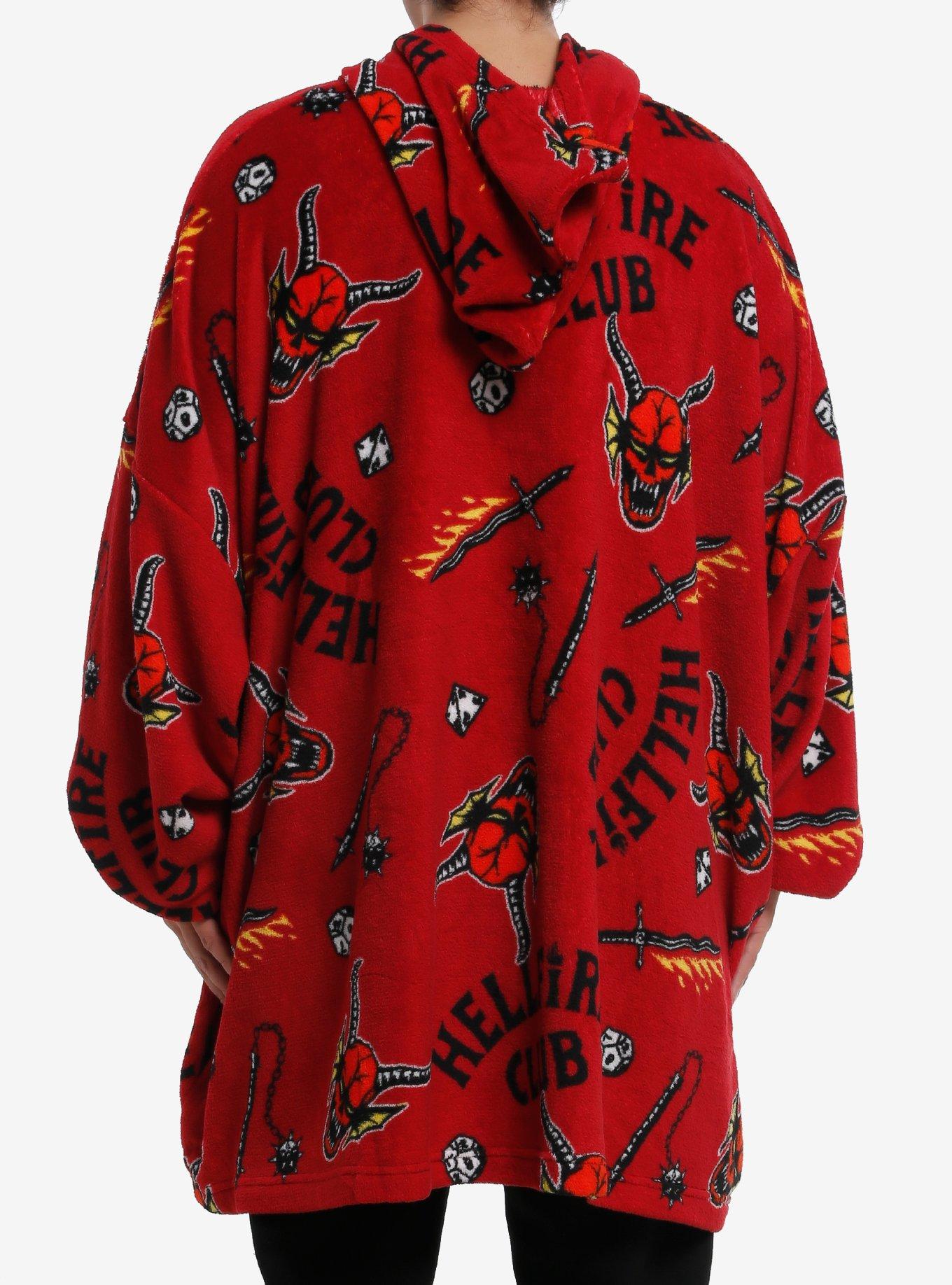 Stranger Things Hellfire Club Plush Oversized Hoodie, , alternate