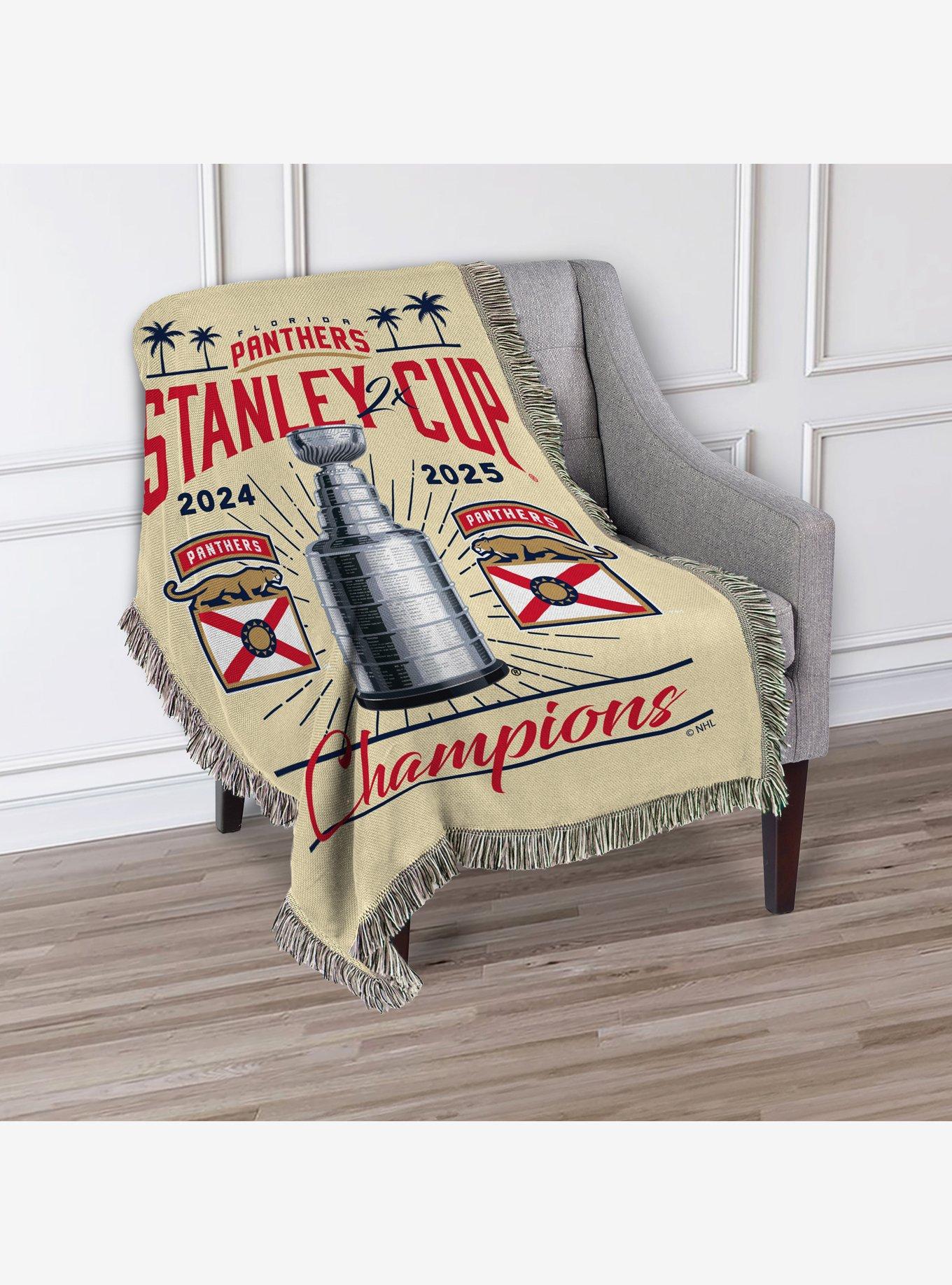NHL Florida Panthers Recorded Woven Tapestry Throw Blanket, , alternate