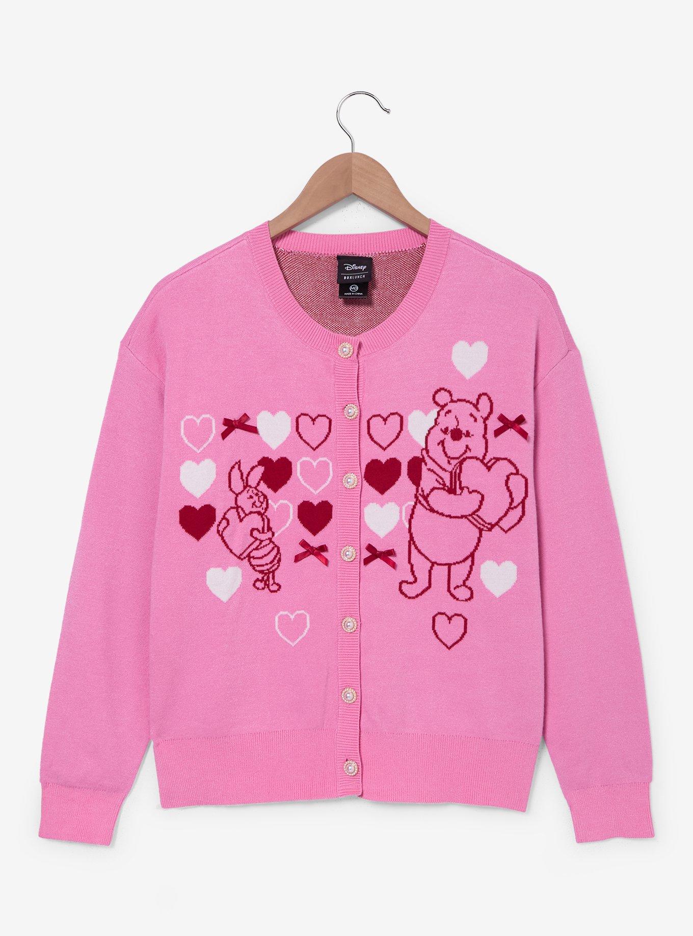 Disney Winnie the Pooh Piglet & Bear Hearts Women's Cardigan - BoxLunch Exclusive