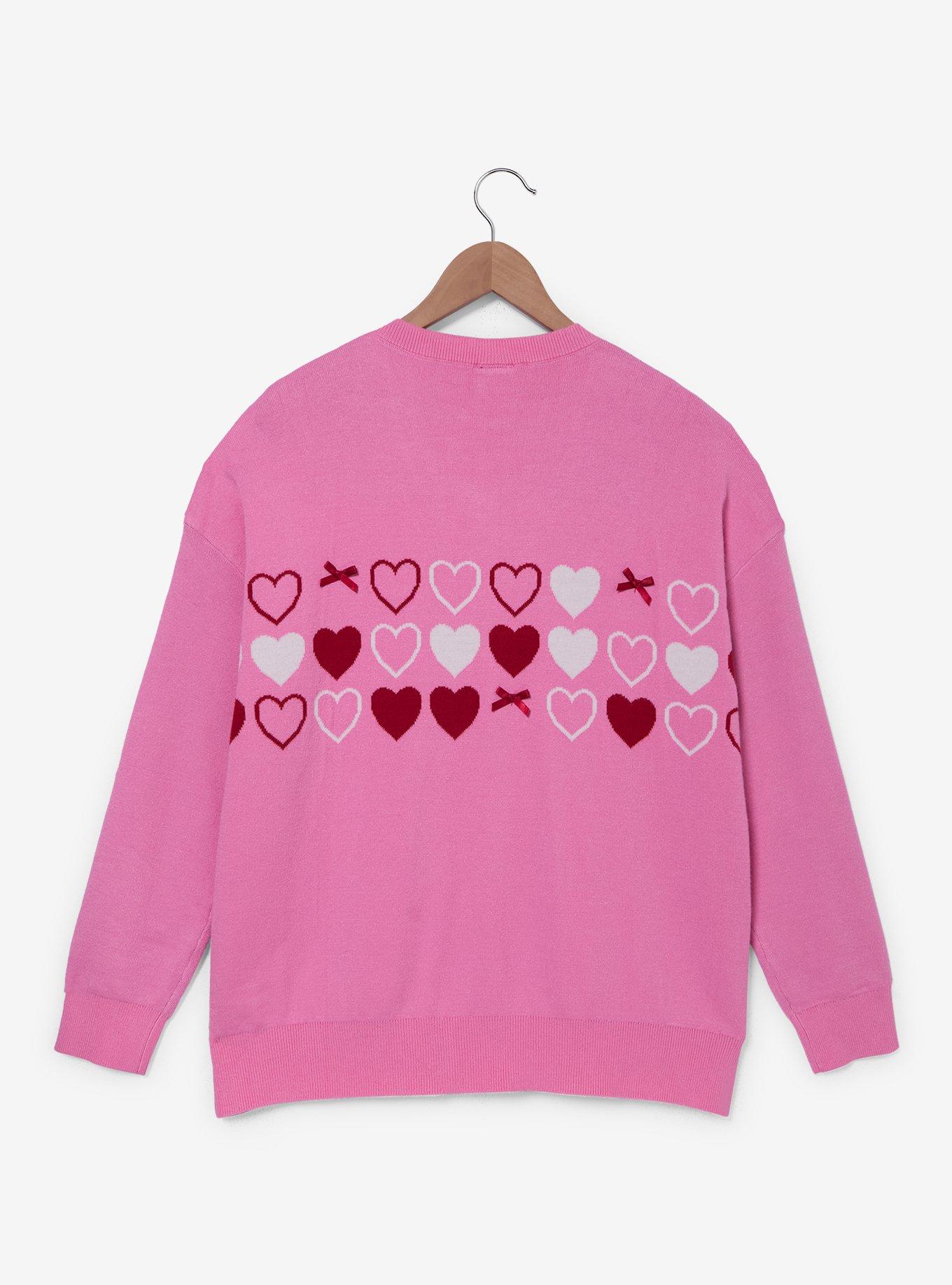 Disney Winnie the Pooh Piglet & Pooh Bear Hearts Women's Plus Cardigan - BoxLunch Exclusive, , hi-res