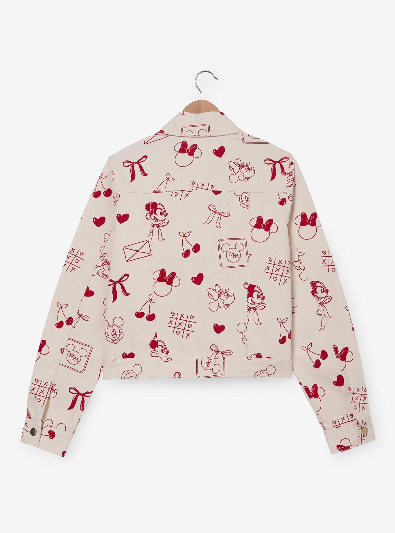 Disney Mickey & Minnie Valentine's Day Icons Women's Denim Jacket - BoxLunch Exclusive