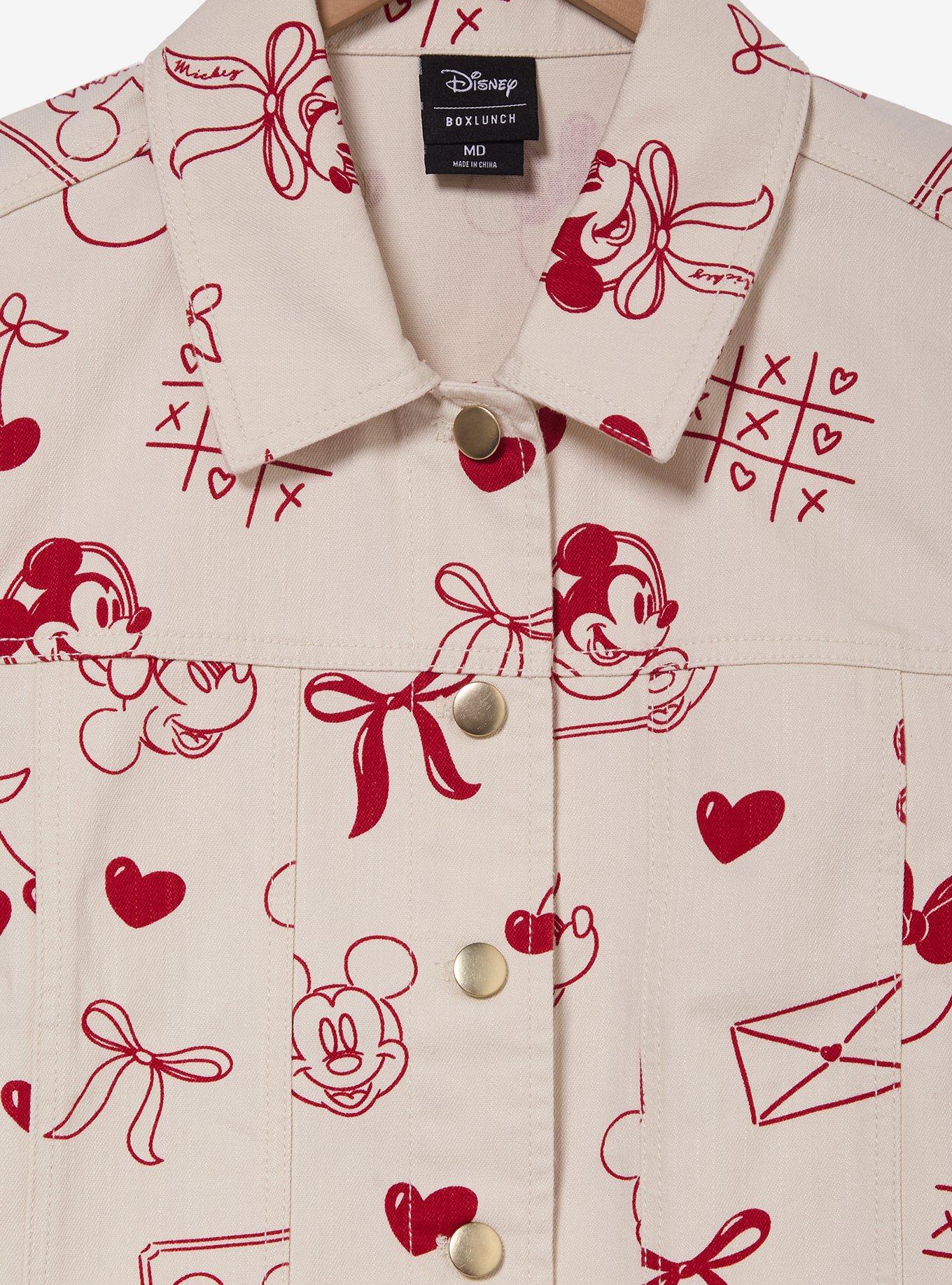 Disney Mickey & Minnie Valentine's Day Icons Women's Denim Jacket - BoxLunch Exclusive