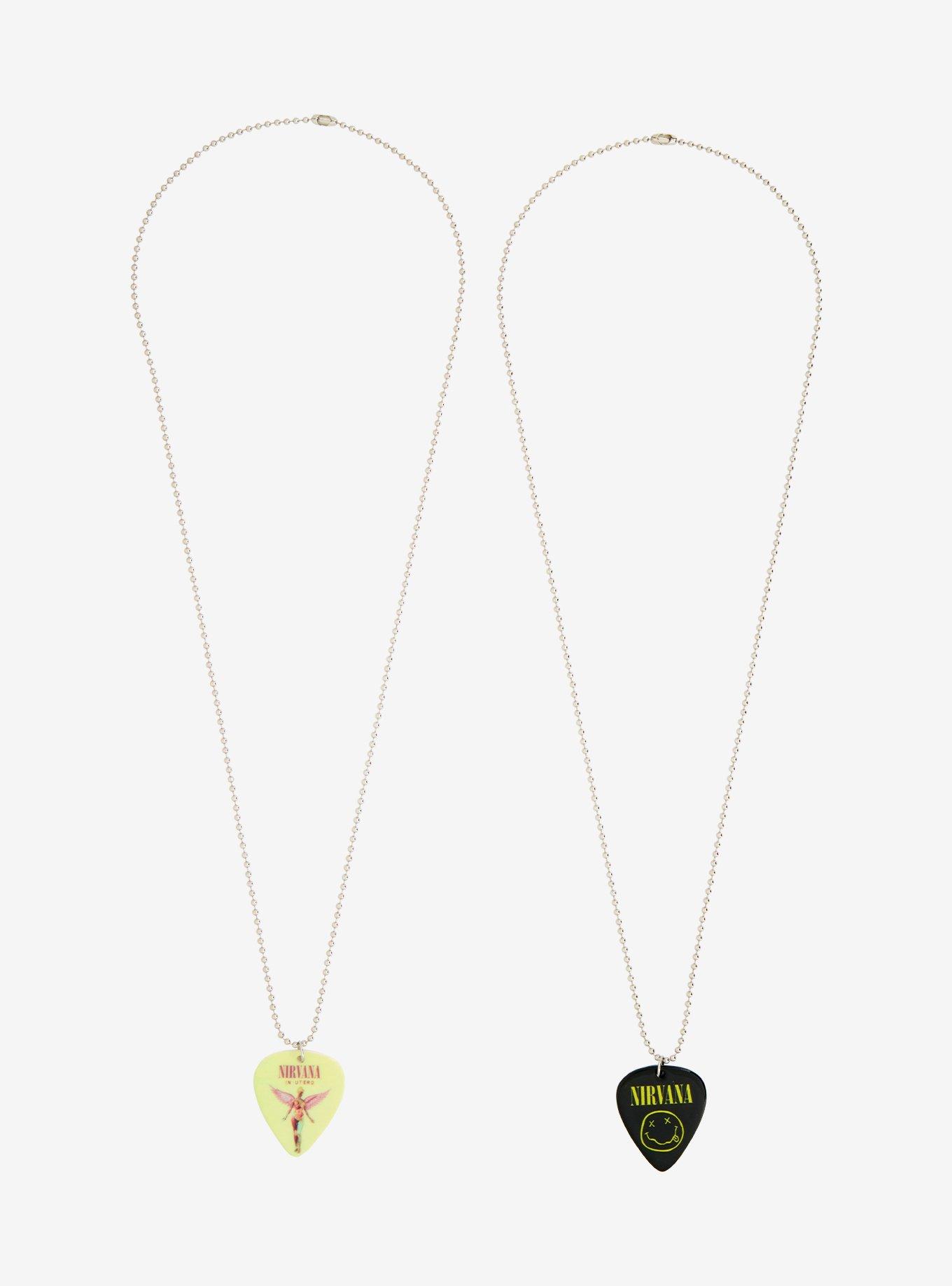 Nirvana Nirvana In Utero Guitar Pick Best Friend Necklace Set, , hi-res