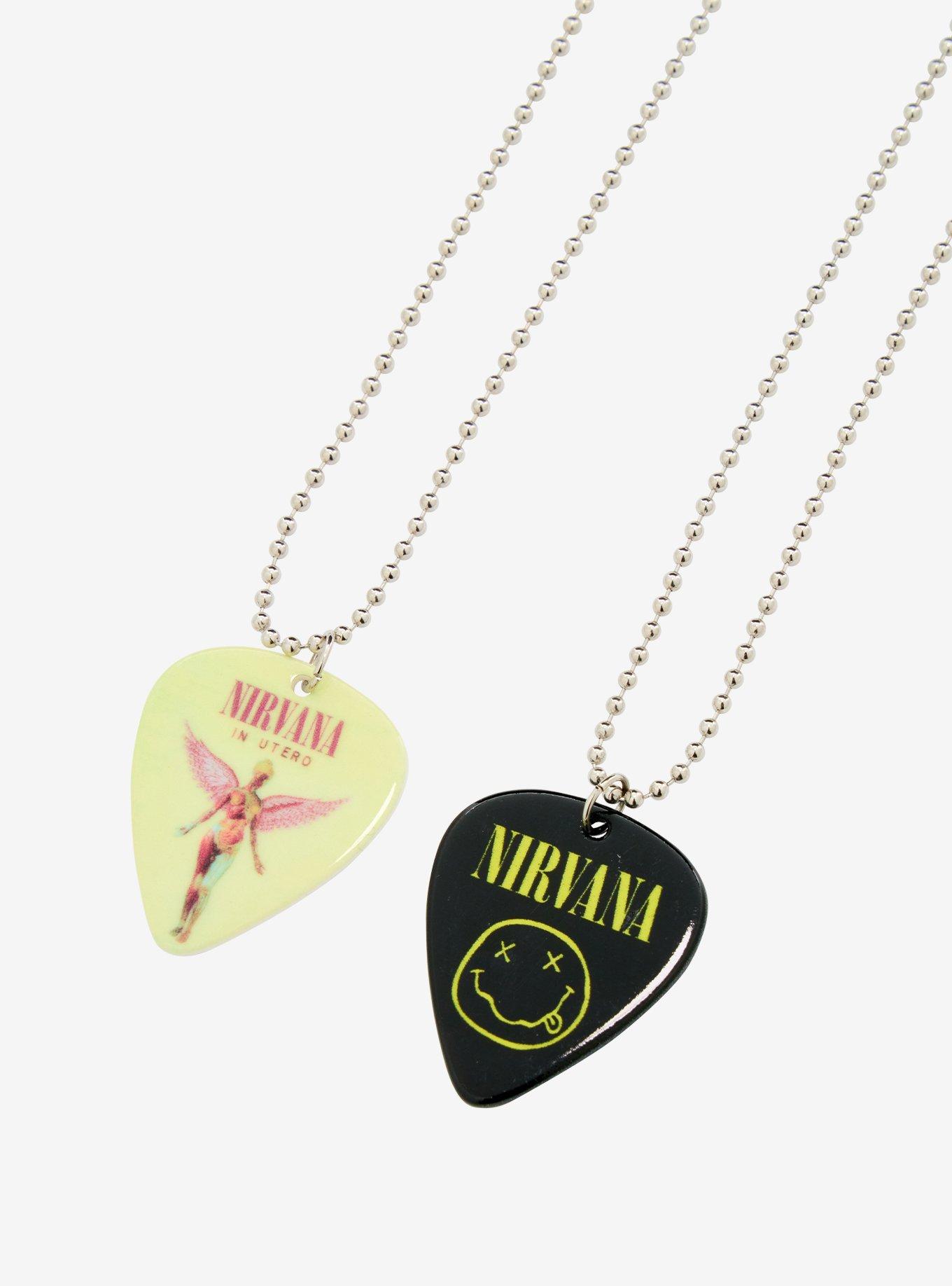 Nirvana Nirvana In Utero Guitar Pick Best Friend Necklace Set, , alternate