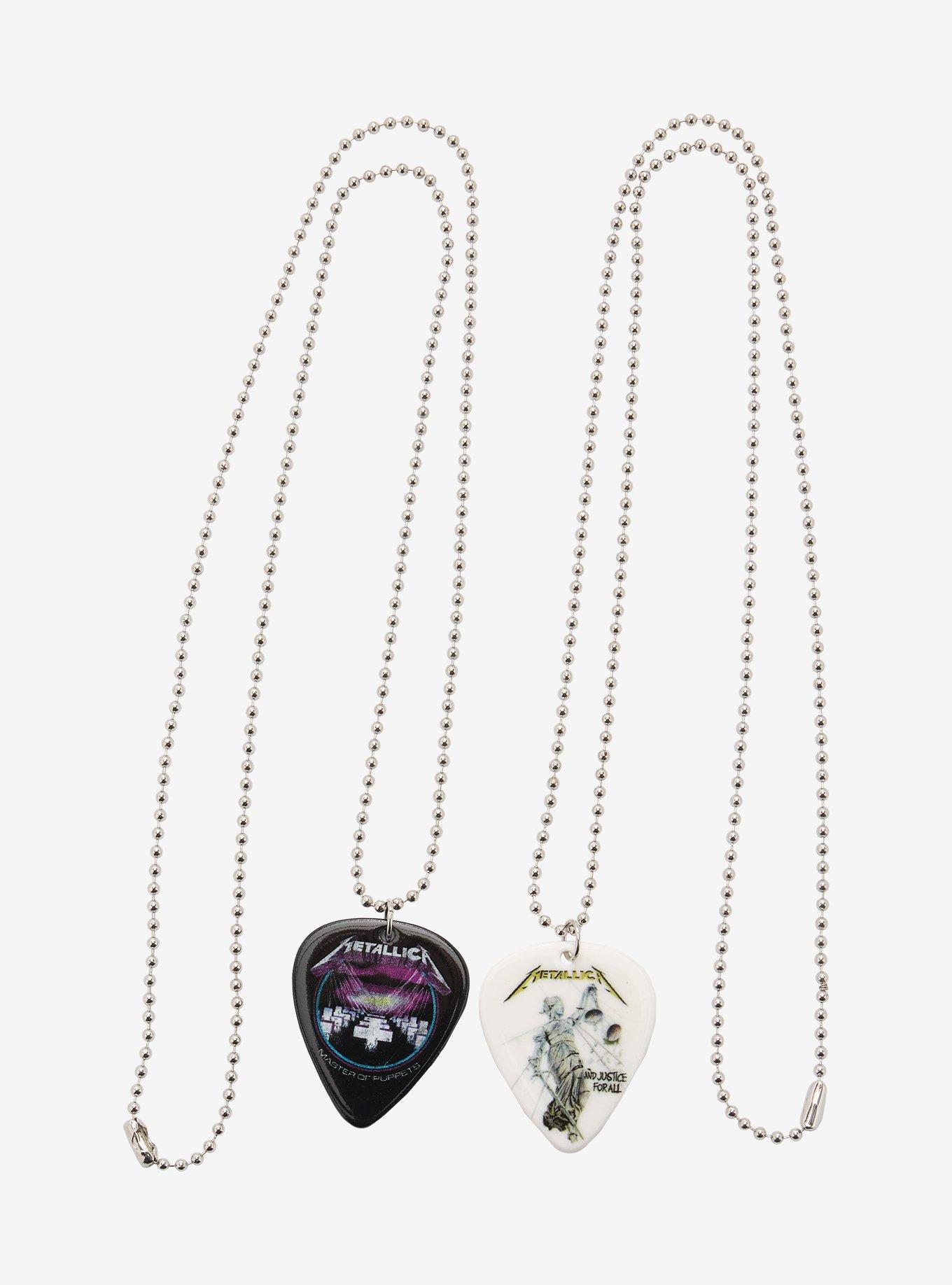 Metallica Album Guitar Pick Best Friend Necklace Set, , hi-res