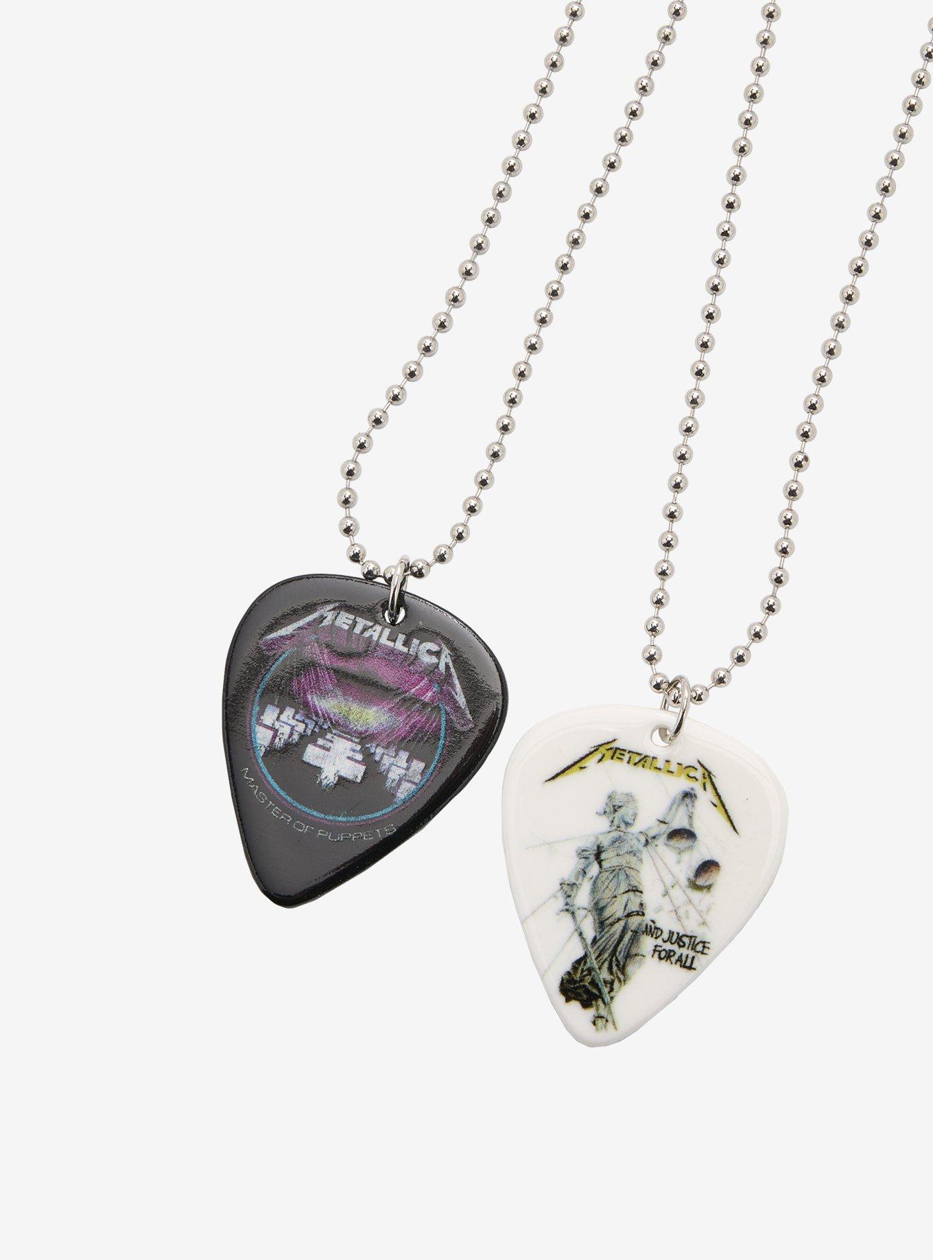 Metallica Album Guitar Pick Best Friend Necklace Set, , alternate
